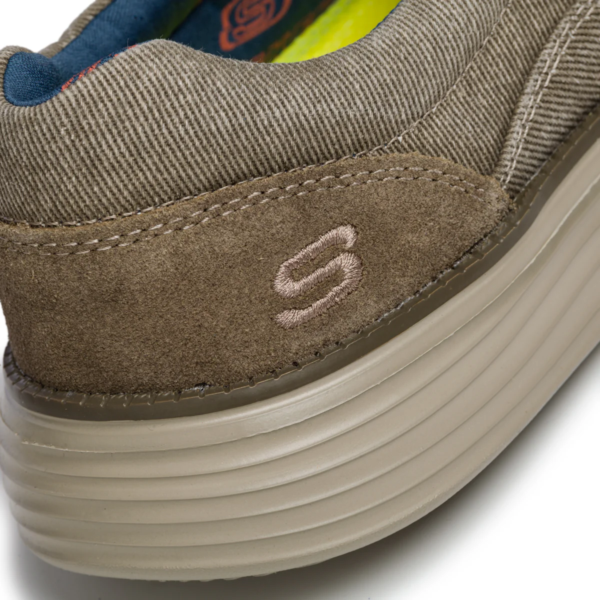 Slip-on beige in tessuto con inserti elastici Skechers Status 2.0 Mosent - Image 7