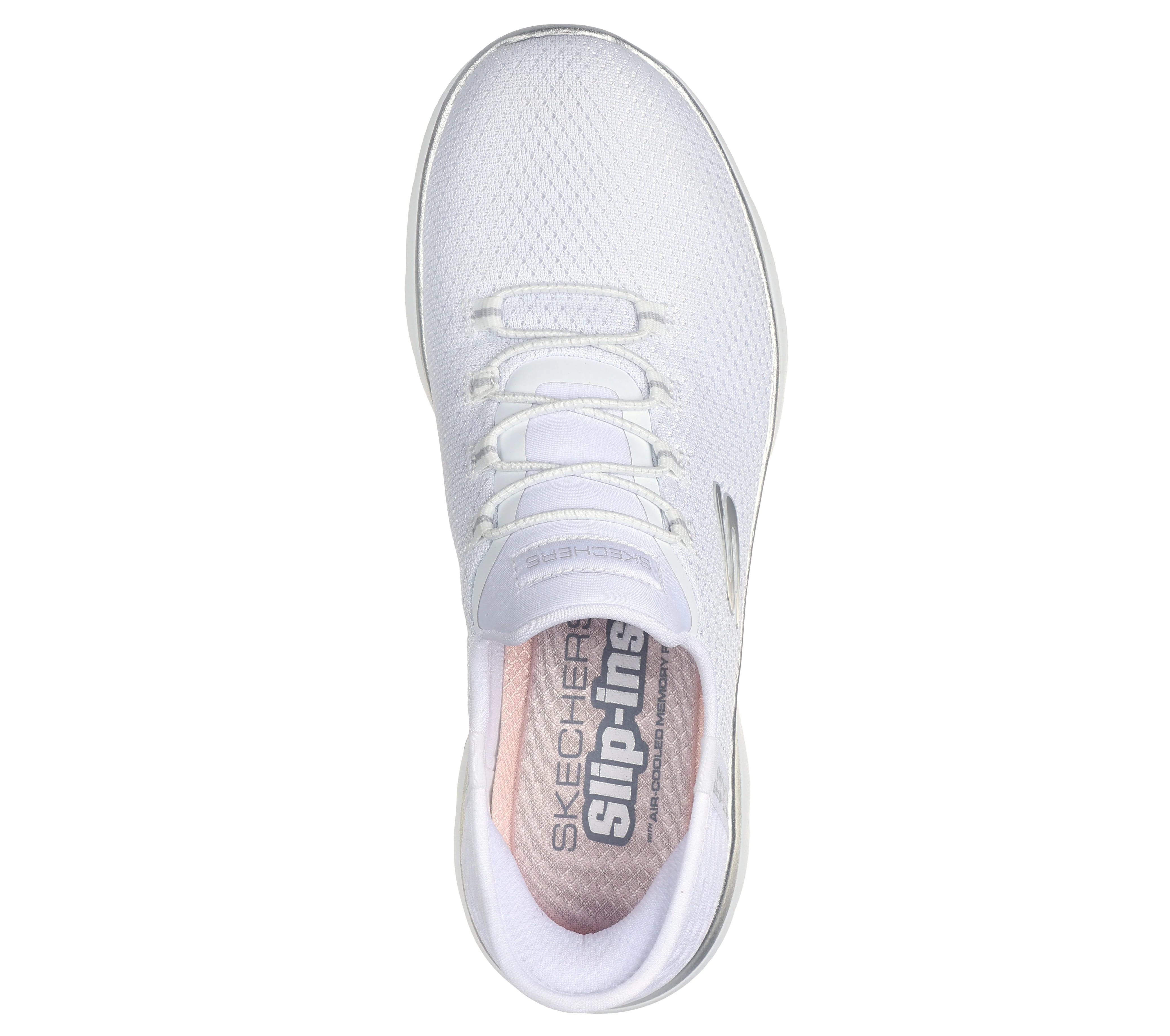 Sneakers slip-on bianche da donna con soletta Memory Foam Skechers Slip-ins: Summits - Image 3