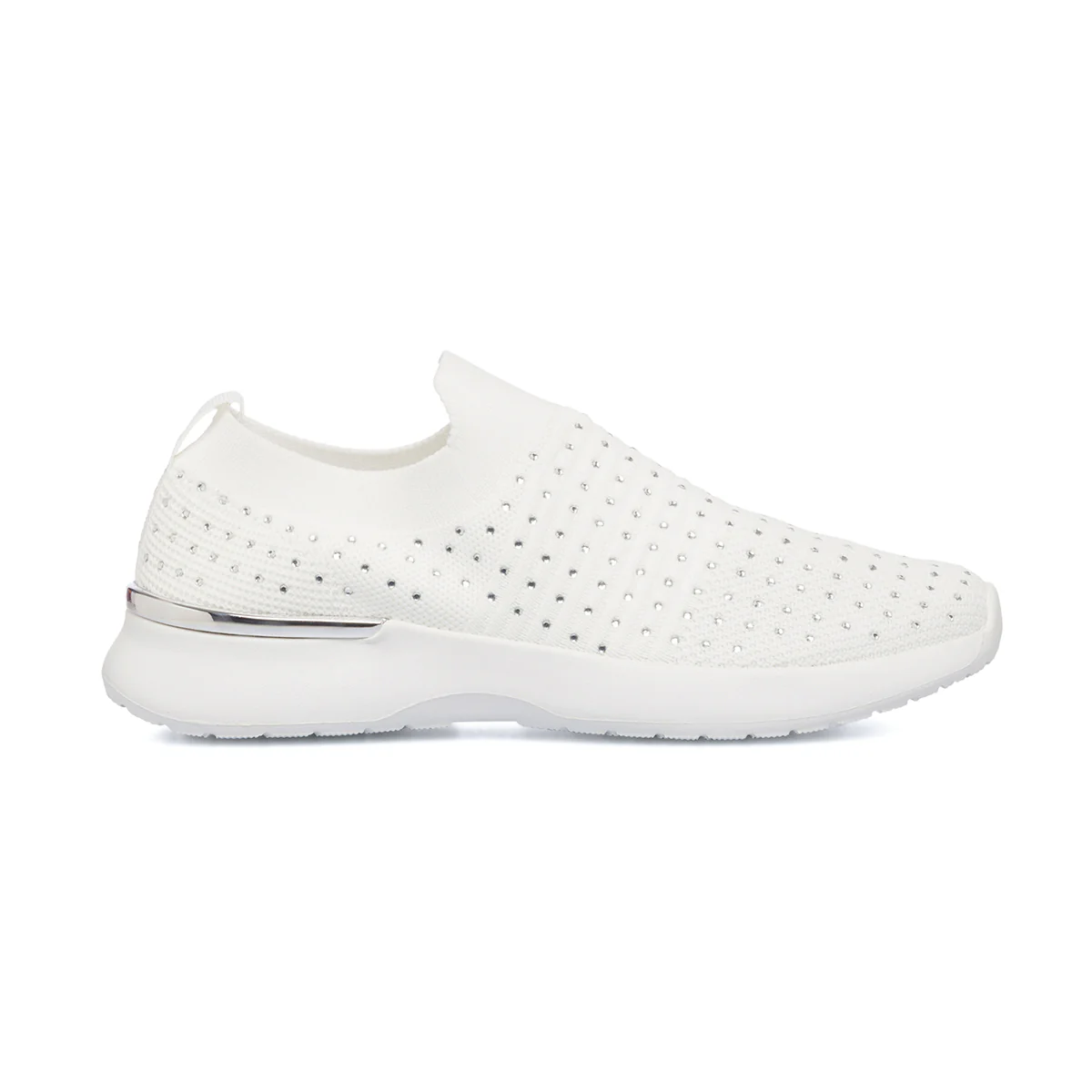 Sneakers slip-on bianche da donna in tessuto mesh Lumberjack Gerda