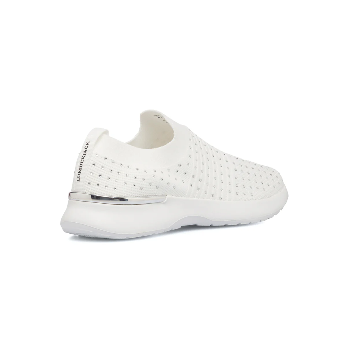 Sneakers slip-on bianche da donna in tessuto mesh Lumberjack Gerda - Image 3