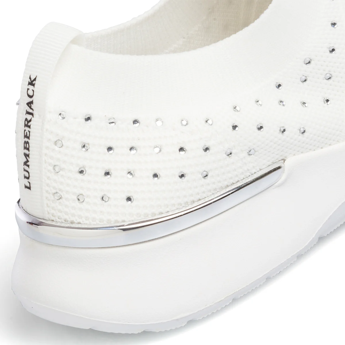 Sneakers slip-on bianche da donna in tessuto mesh Lumberjack Gerda - Image 7