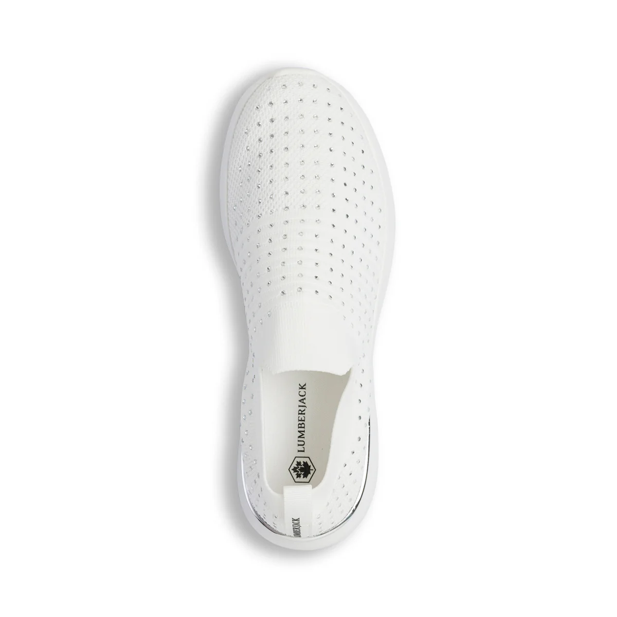 Sneakers slip-on bianche da donna in tessuto mesh Lumberjack Gerda - Image 8