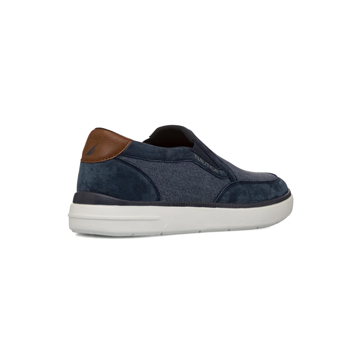 Sneakers slip-on blu da Uomo in tessuto effetto jeans con logo Nautica - Image 3