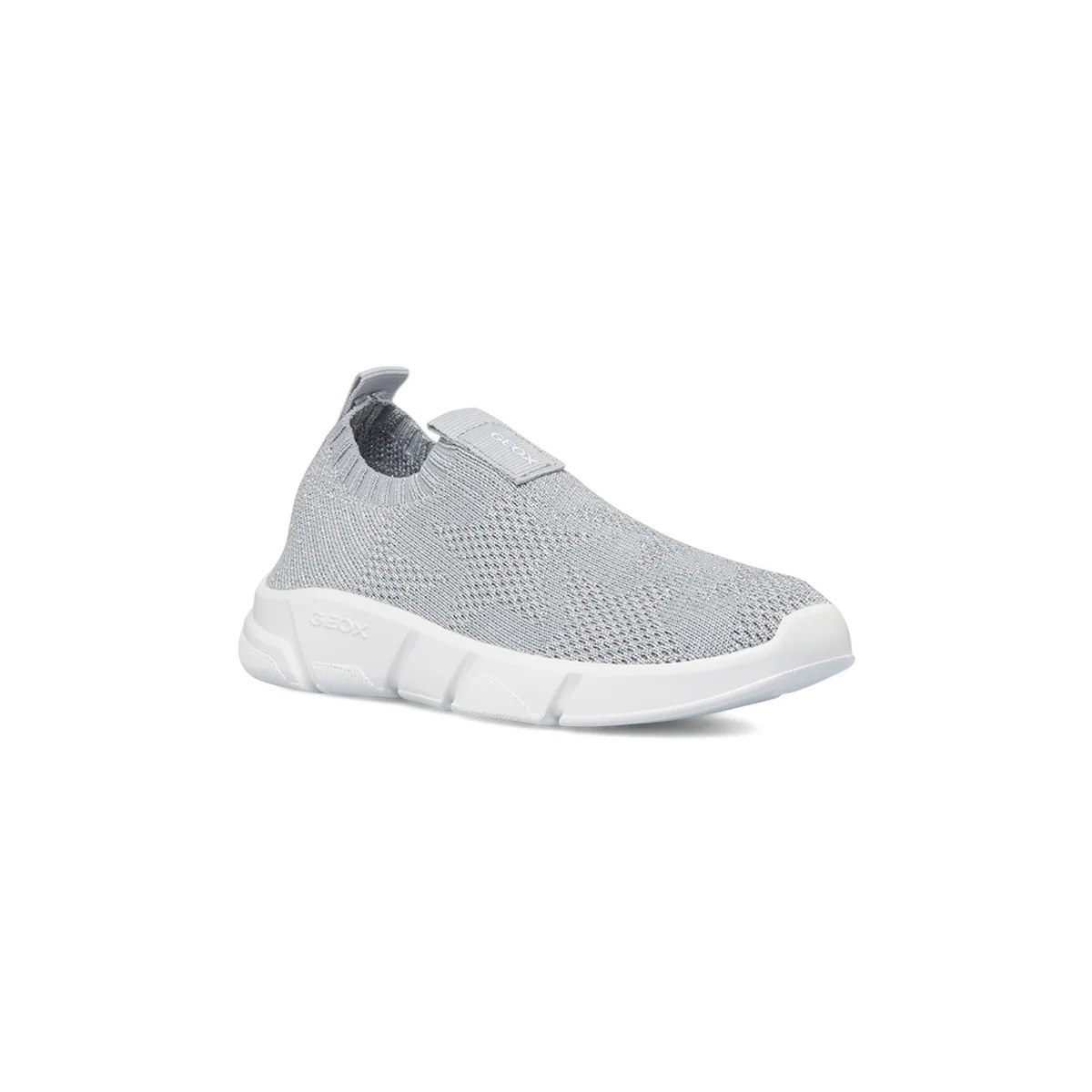 Sneakers slip-on grigie da bambina Geox Aril - Image 2