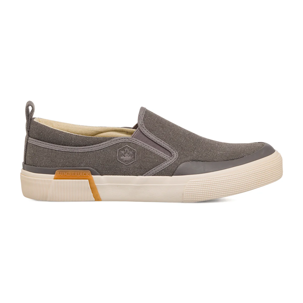 Sneakers slip-on in tessuto grigio da uomo Lumberjack Jamin