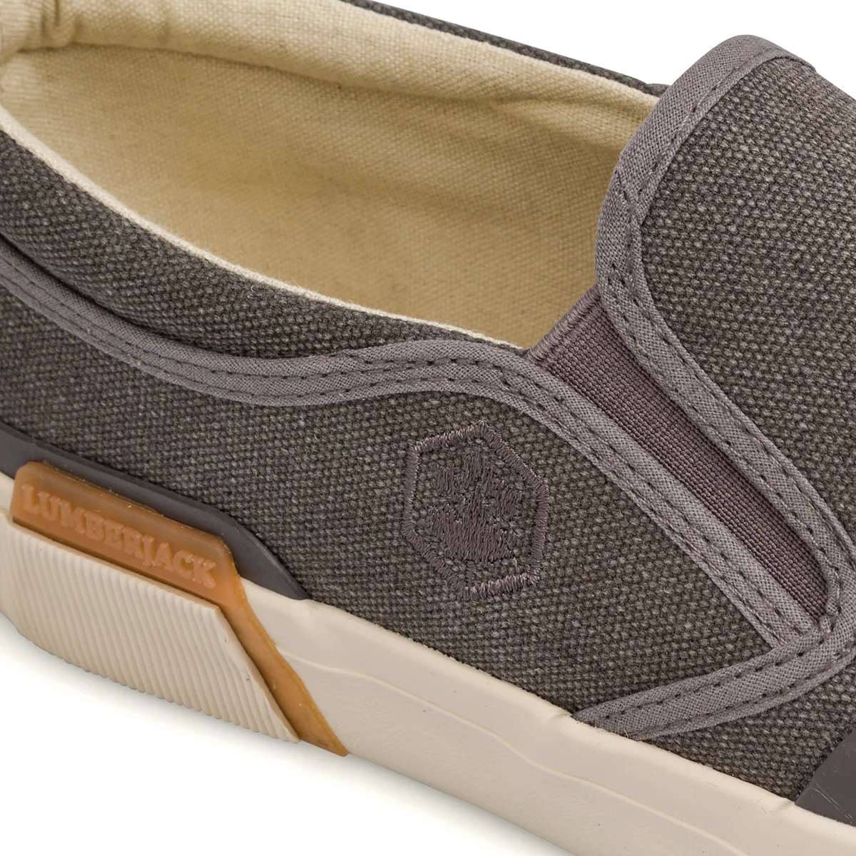 Sneakers slip-on in tessuto grigio da uomo Lumberjack Jamin - Image 5