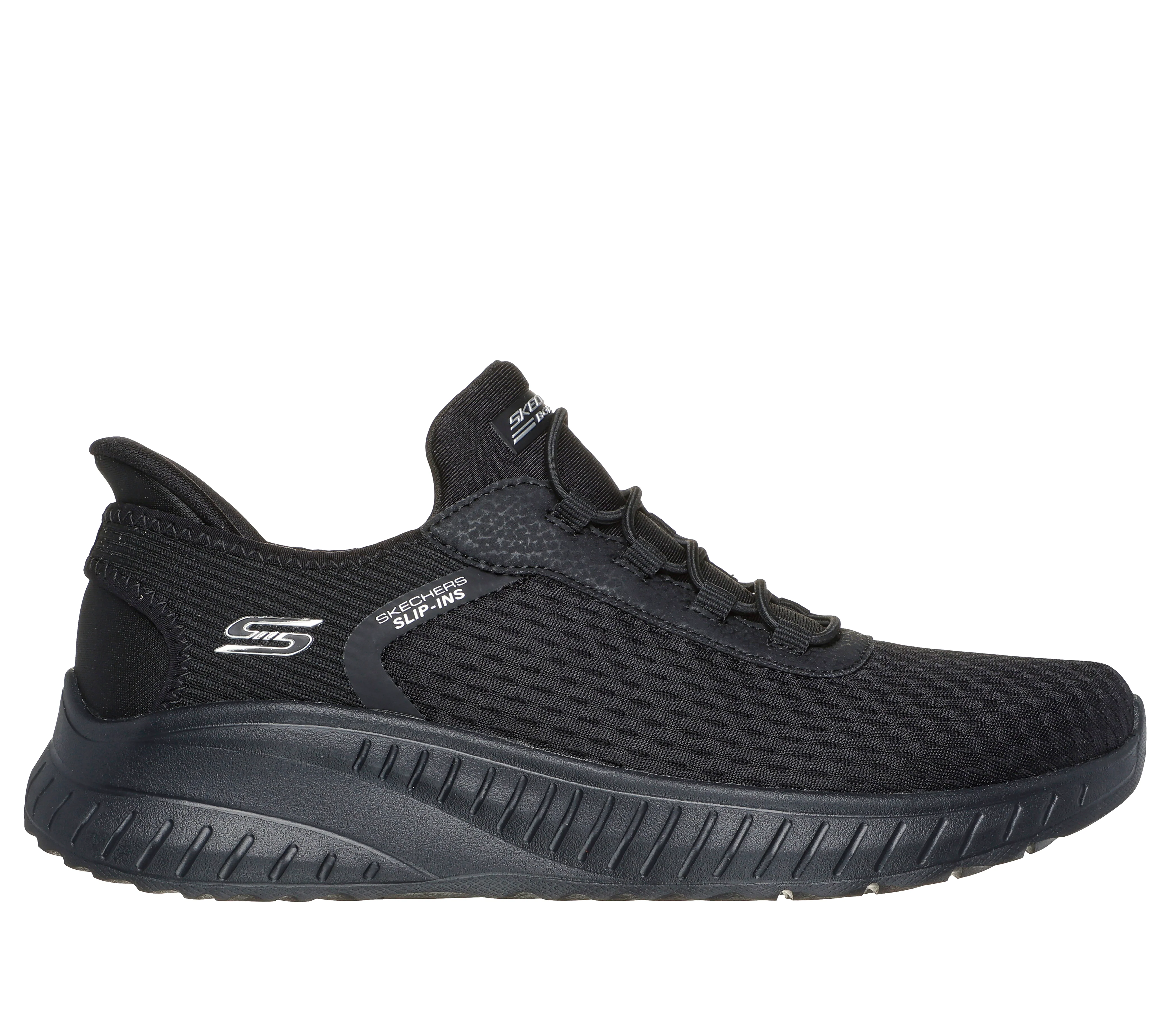 Sneakers slip-on nere da donna con soletta Memory Foam Skechers Slip-ins: Bobs Sport Squad Chaos