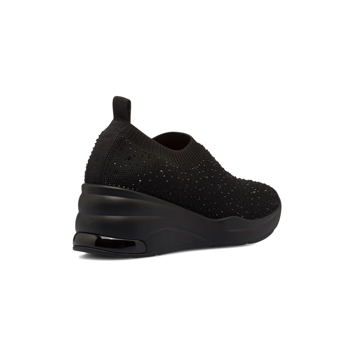 Sneakers slip-on nere da donna con strass e suola a zeppa Lora Ferres - Image 3