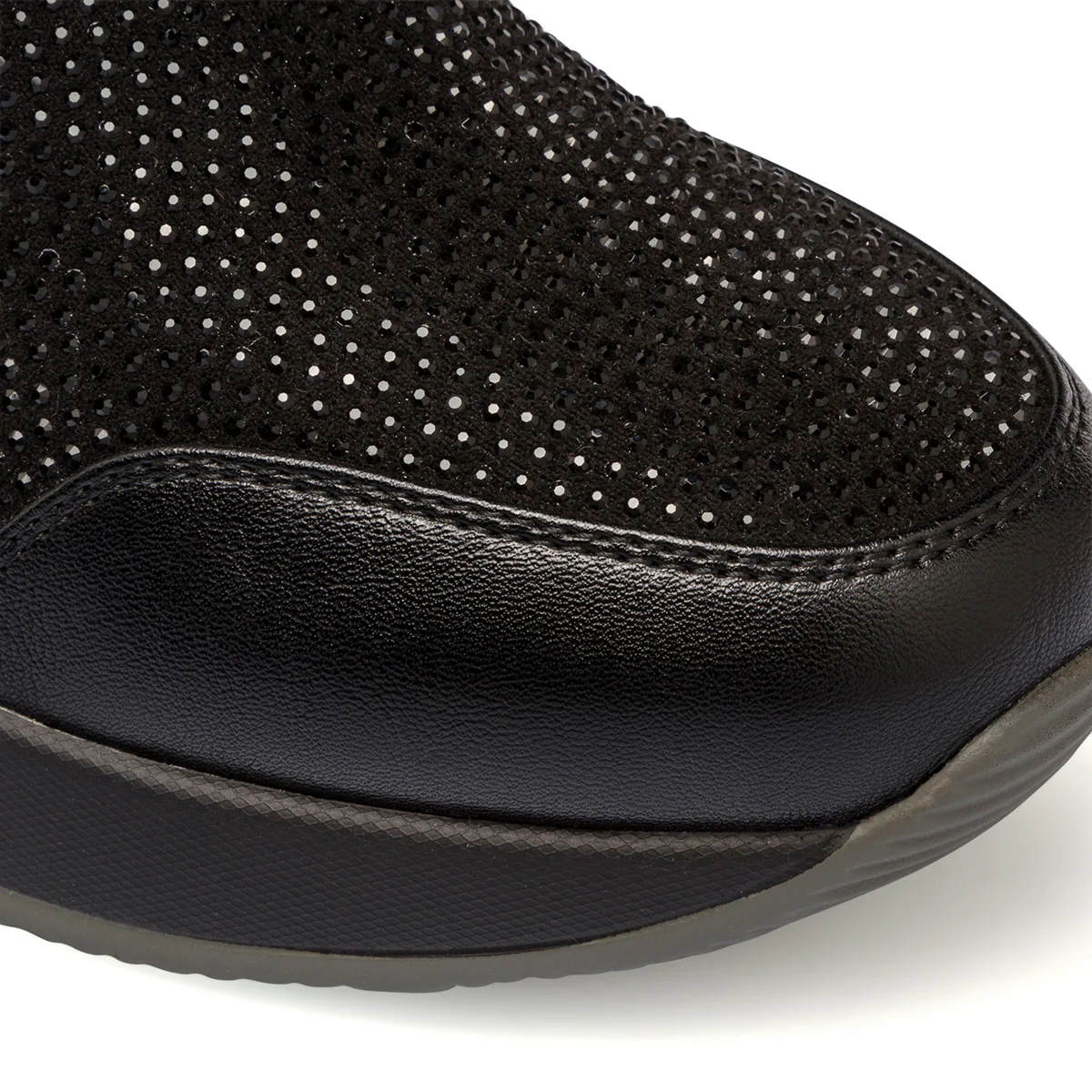 Sneakers slip-on nere da donna con strass Lora Ferres - Image 5