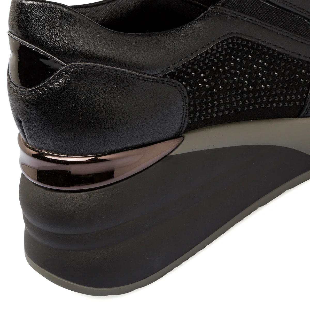 Sneakers slip-on nere da donna con strass Lora Ferres - Image 6