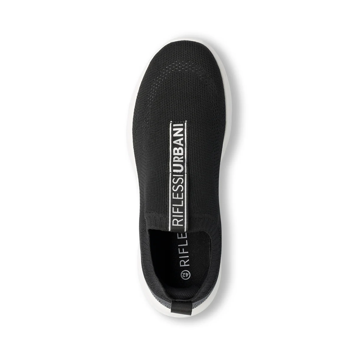 Sneakers slip-on nere in tessuto mesh da uomo Riflessi Urbani - Image 4
