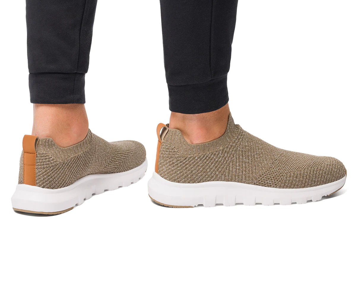 Sneakers slip-on taupe da uomo Riflessi Urbani