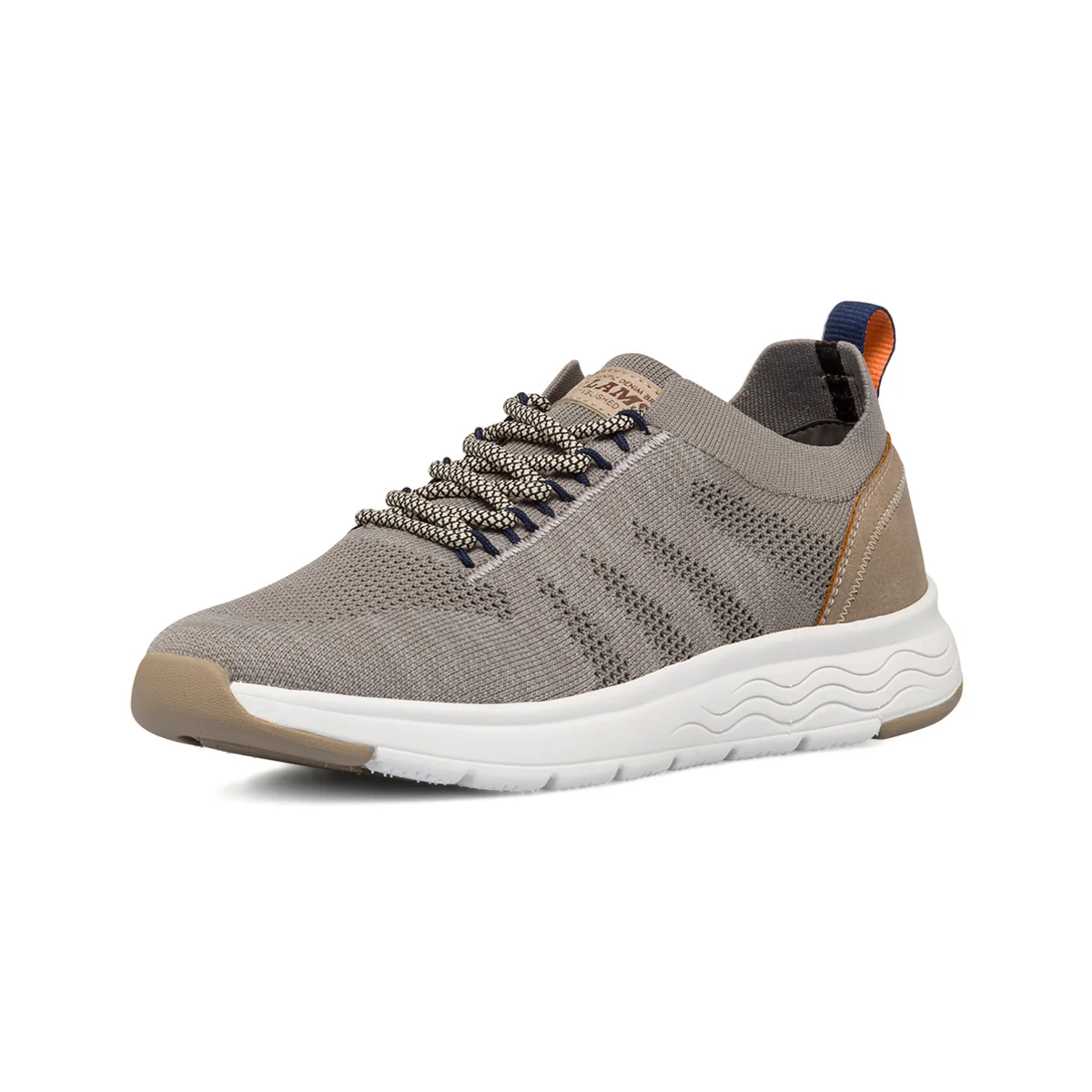 Sneakers slip-on taupe in mesh da uomo Glams - Image 2