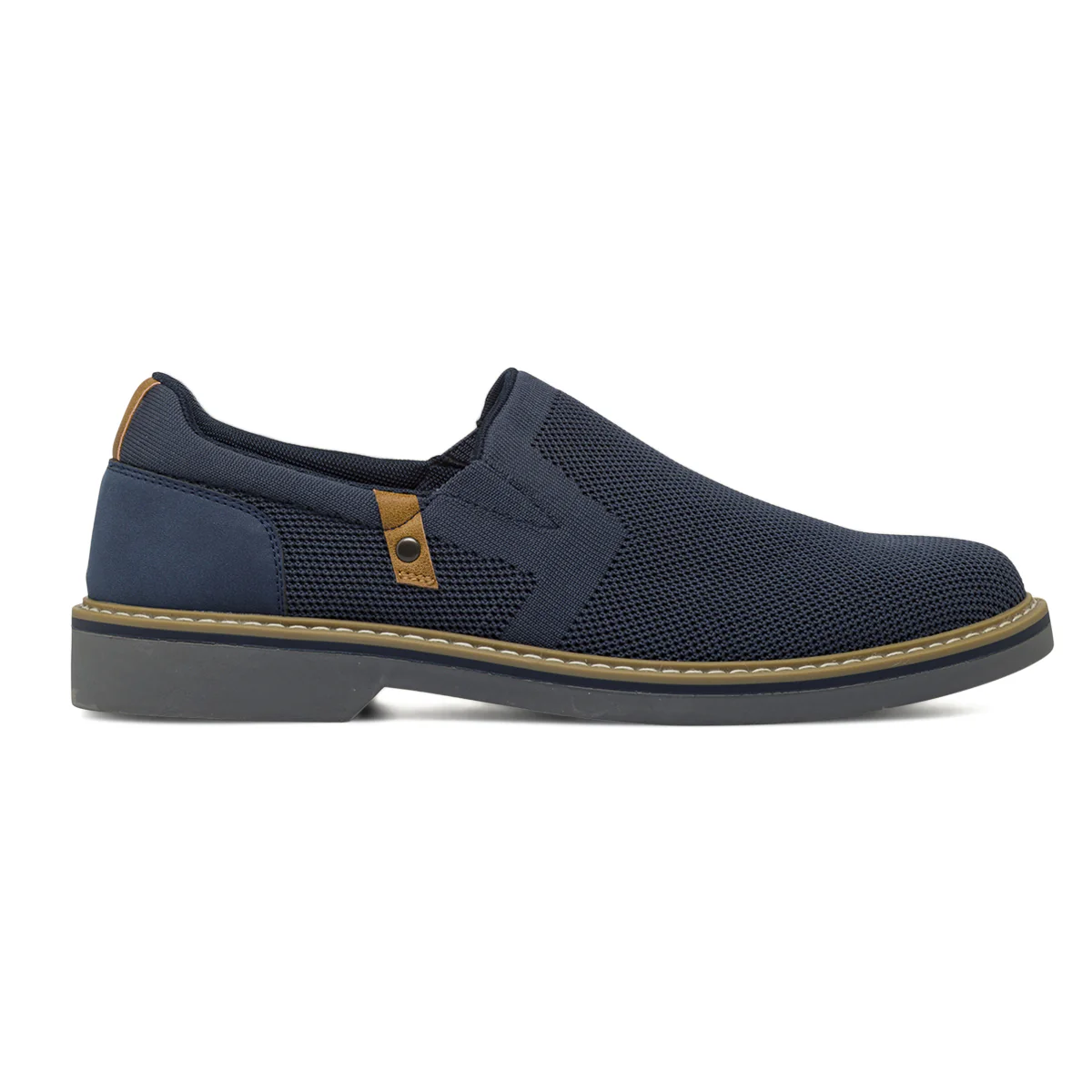 Sneakers Slip-on Uomo Blu in tessuto e dettagli cuoio Riflessi Urbani