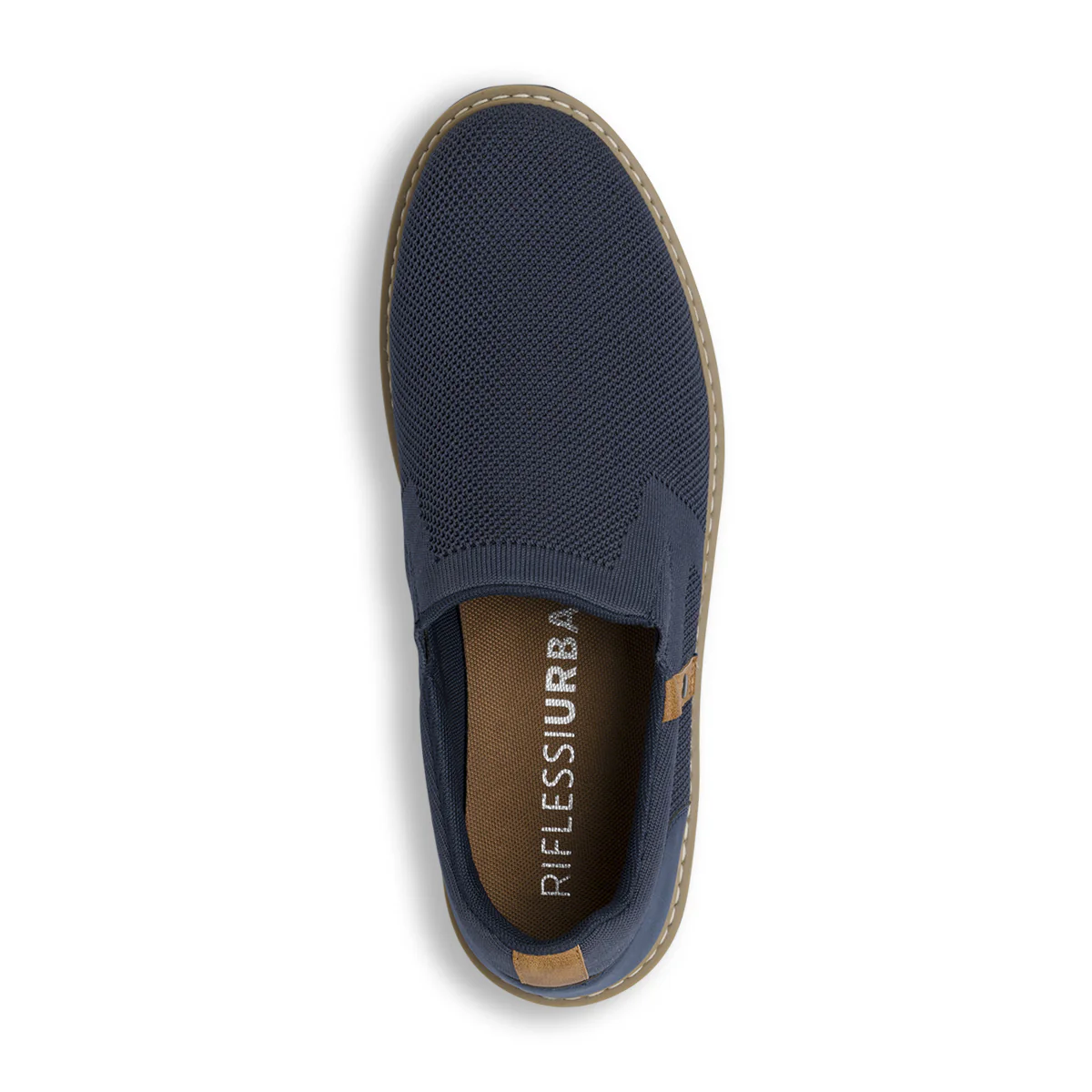 Sneakers Slip-on Uomo Blu in tessuto e dettagli cuoio Riflessi Urbani - Image 5