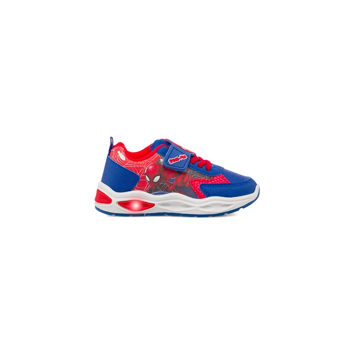 Sneakers Spiderman blu da Bambino con luci e strappo