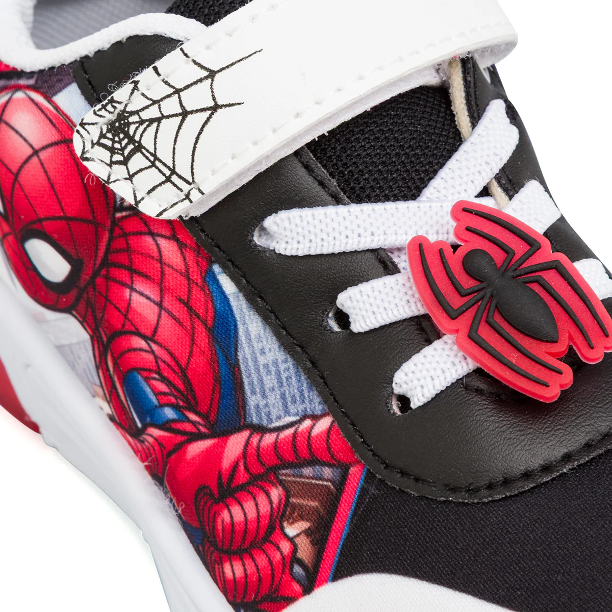 Sneakers Spiderman da bambino nere e rosse con luci - Image 4