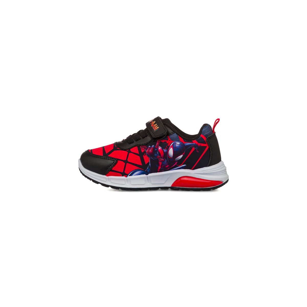 Sneakers Spiderman rosse e nere da Bambino con stampa e luci - Image 2