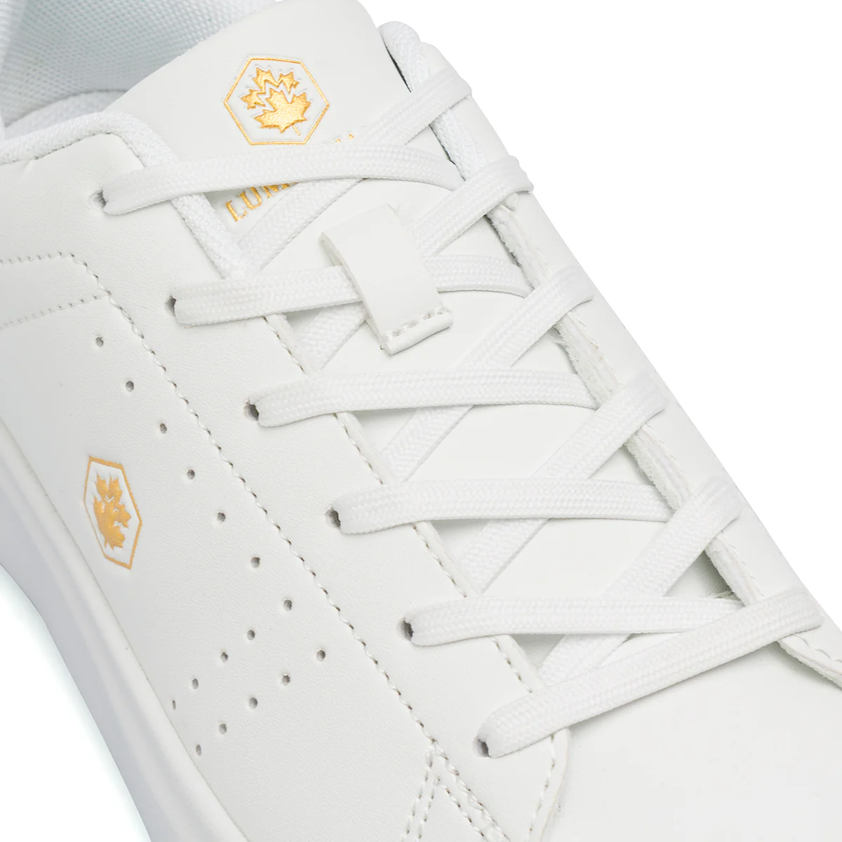 Sneakers Sport da donna bianche con logo e dettagli oro Lumberjack - Image 4