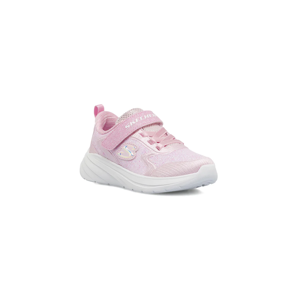 Sneakers sportive Bambina Rosa glitterate chiusura a strappo Skechers - Image 2