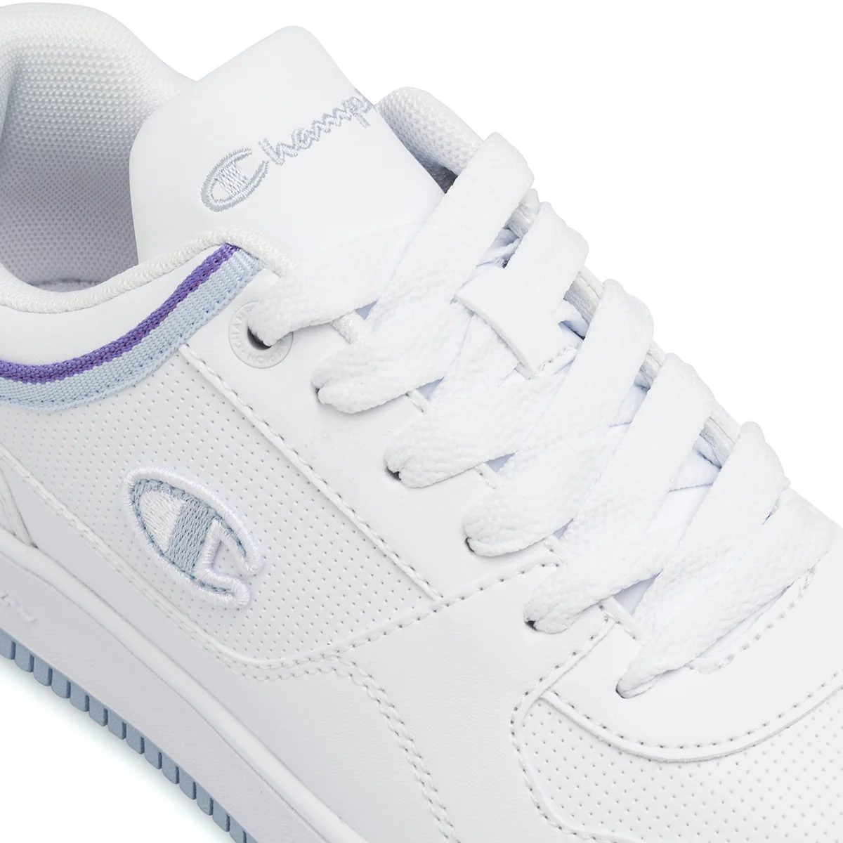 Sneakers sportive bianche da Donna con profili lilla Champion - Image 6