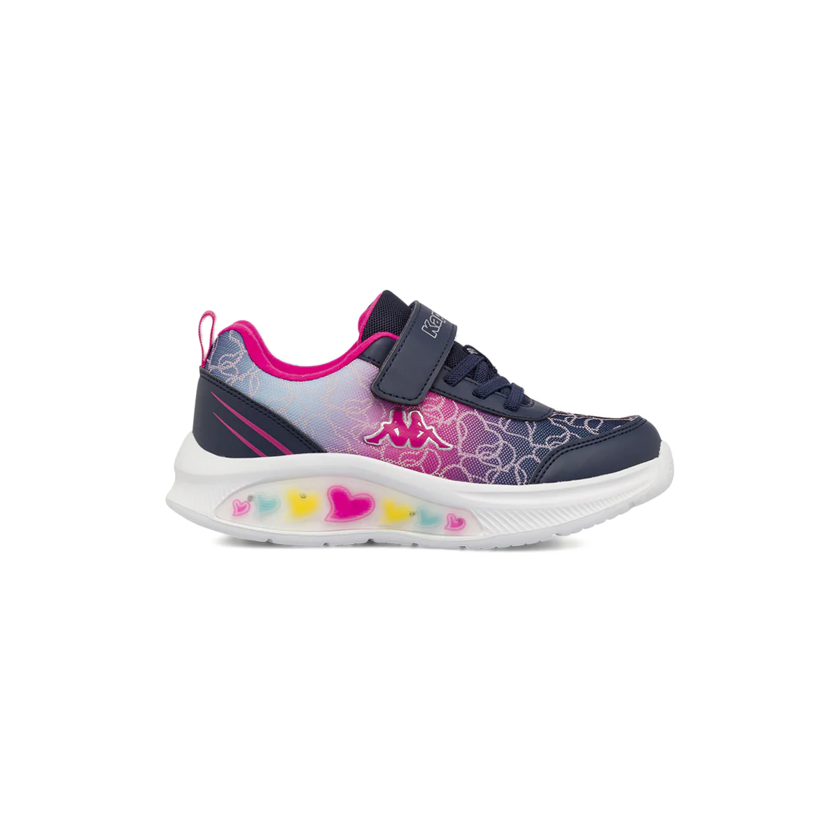 Sneakers sportive blu da Bambina con luci e chiusura a strappo Kappa - Image 2