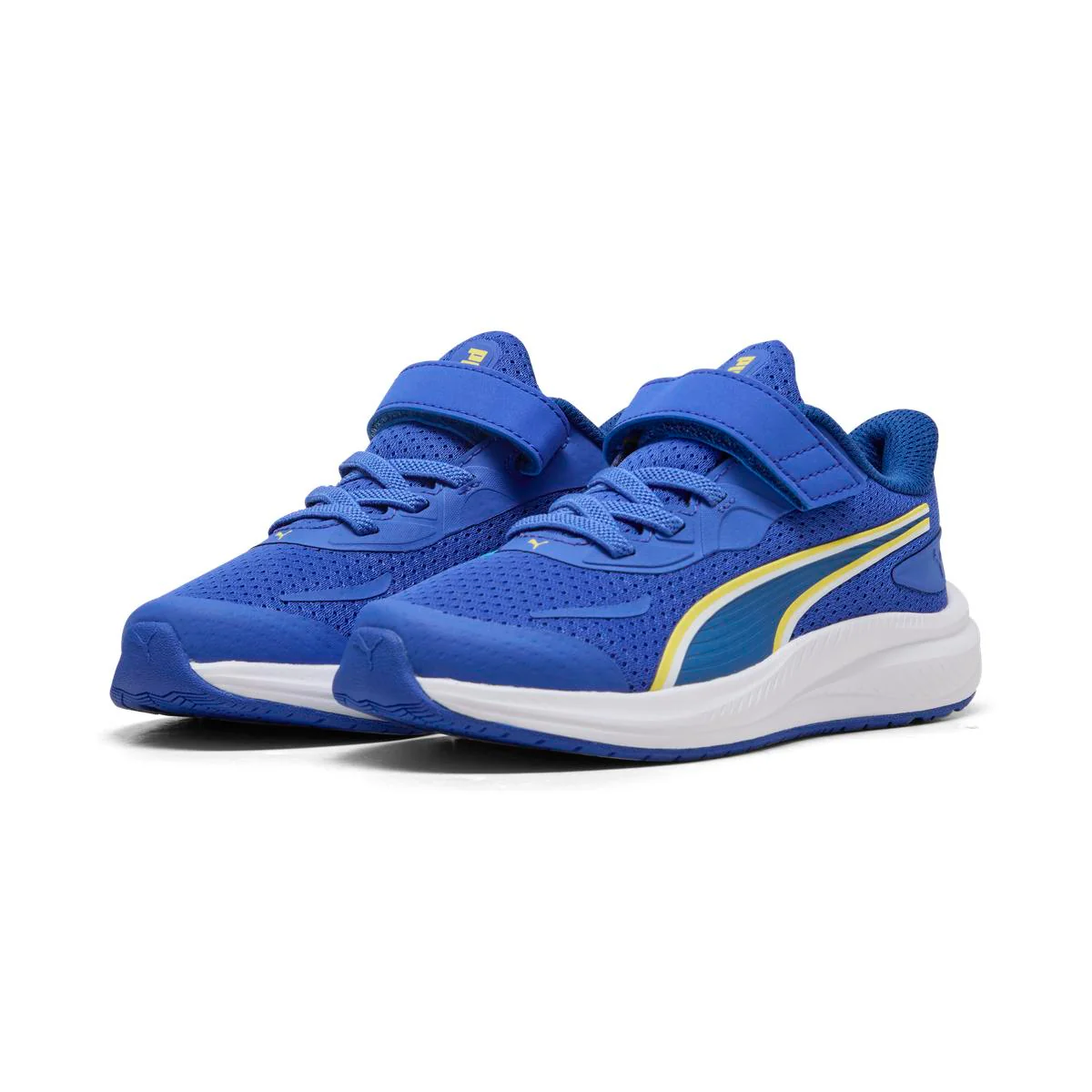 Sneakers sportive blu da Bambino con chiusura a strappo Puma Skyrocket