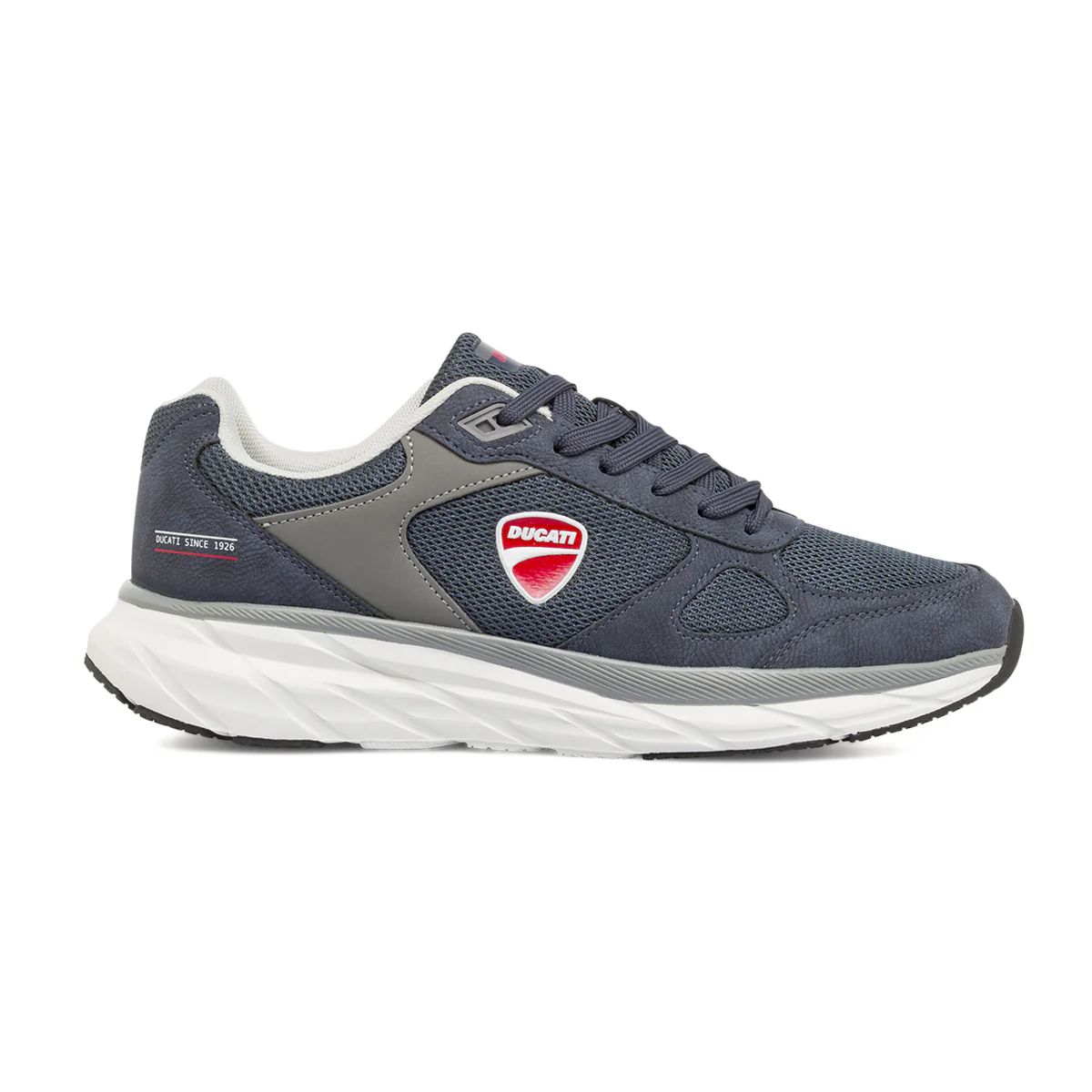 Sneakers sportive blu da Uomo con effetto scamosciato Ducati