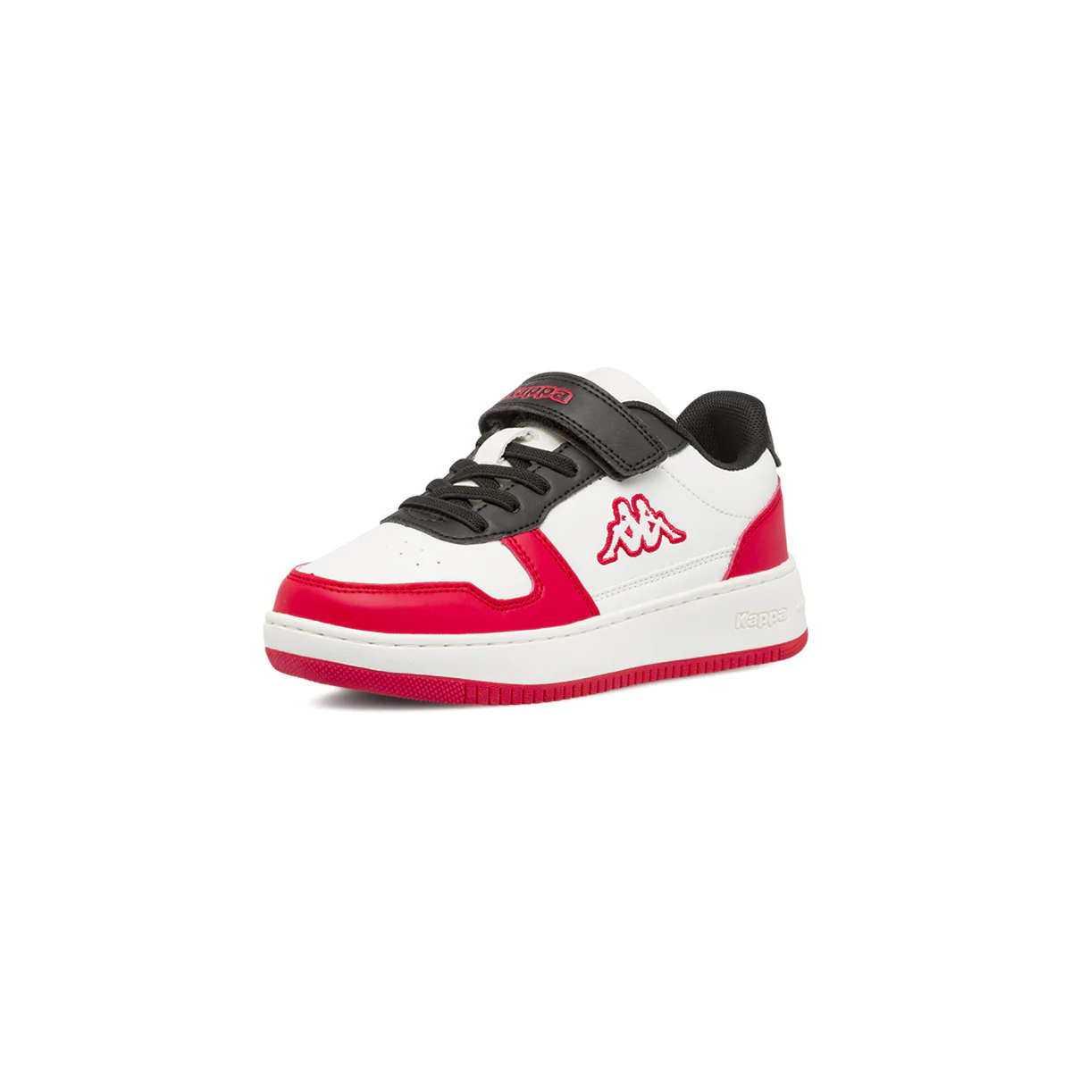 Sneakers sportive da bambino bianche Kappa con dettagli rossi e neri - Image 2