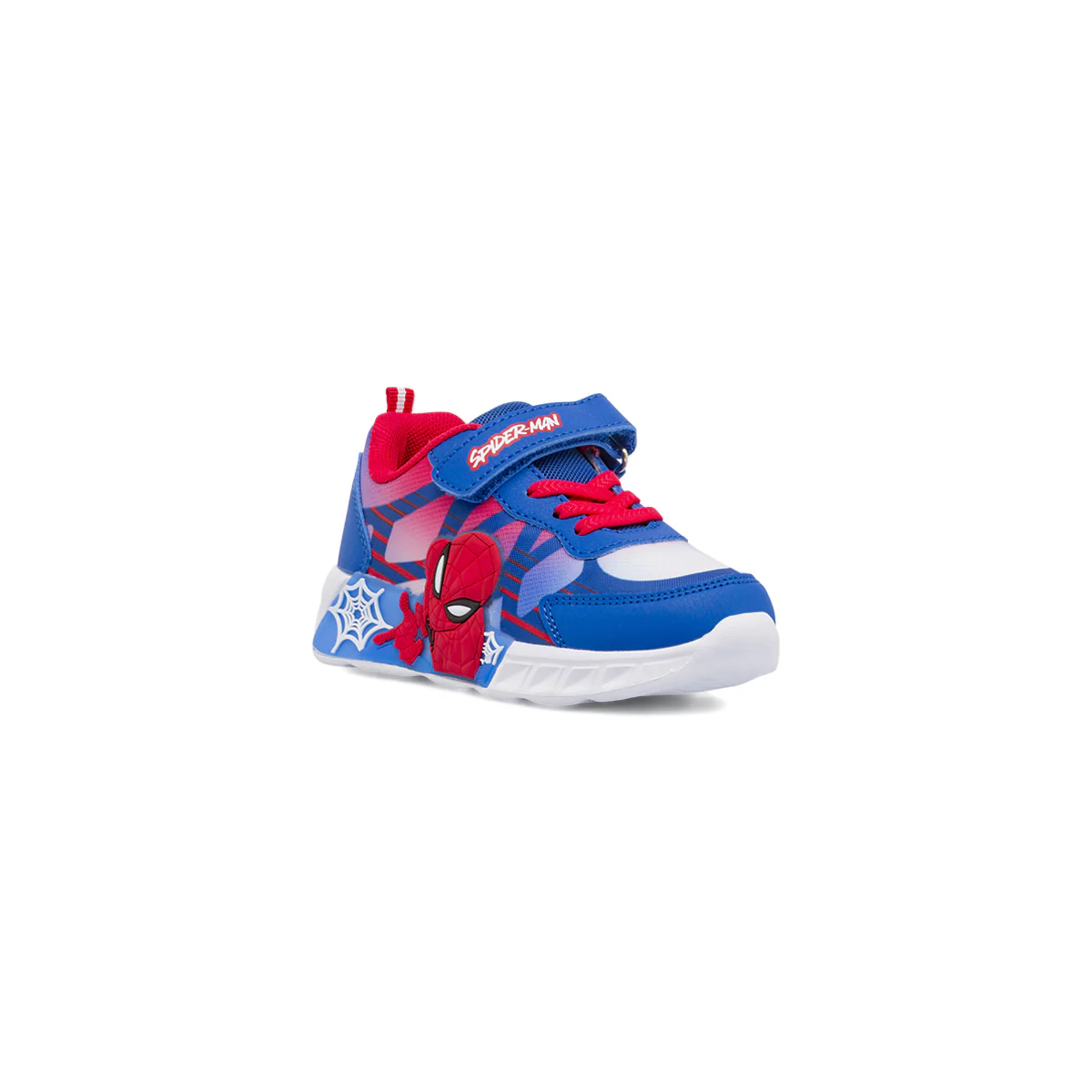Sneakers sportive da Bambino blu e rosse con luci e strappo Spiderman - Image 2