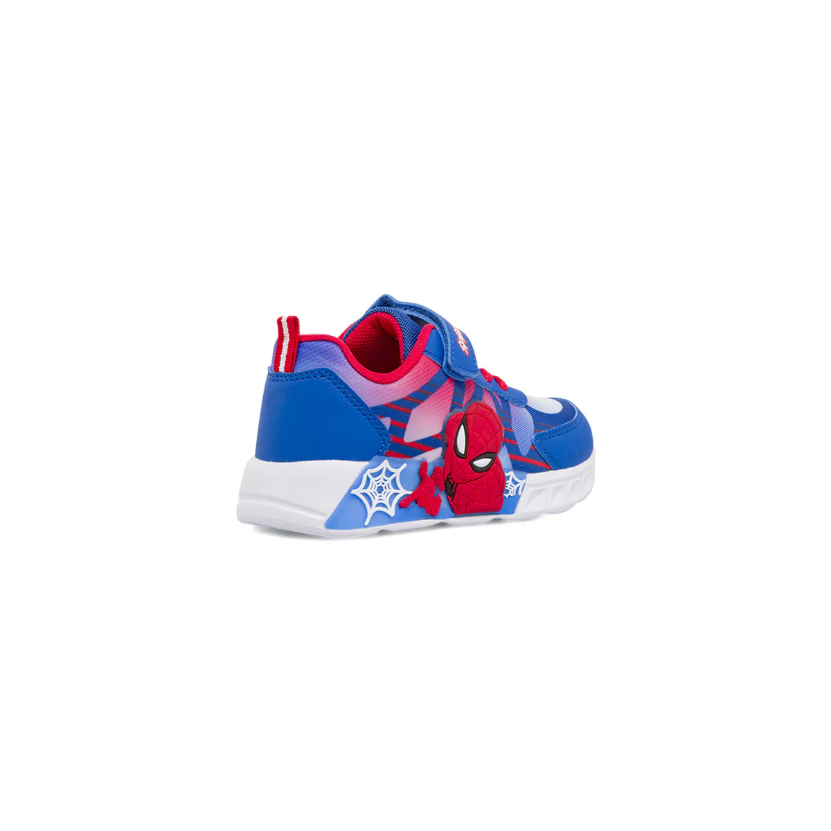 Sneakers sportive da Bambino blu e rosse con luci e strappo Spiderman - Image 3