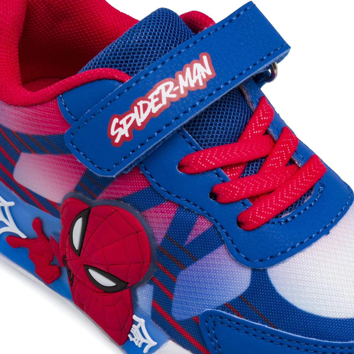 Sneakers sportive da Bambino blu e rosse con luci e strappo Spiderman - Image 5