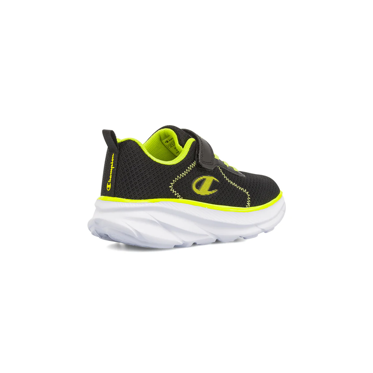 Sneakers sportive da Bambino nere con dettagli fluo e strappo Champion - Image 3