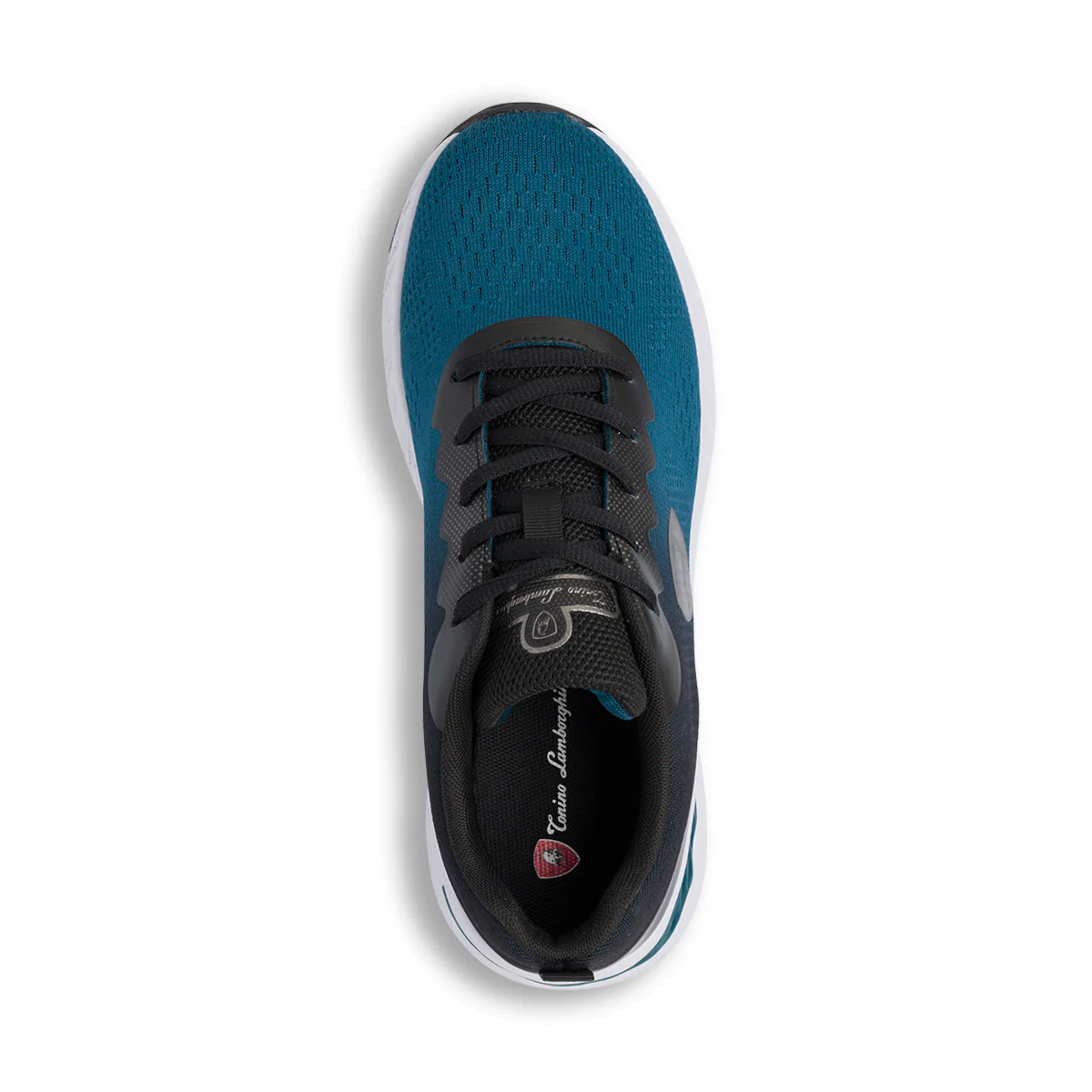 Sneakers sportive da uomo blu ottanio e nere con logo Tonino Lamborghini - Image 3