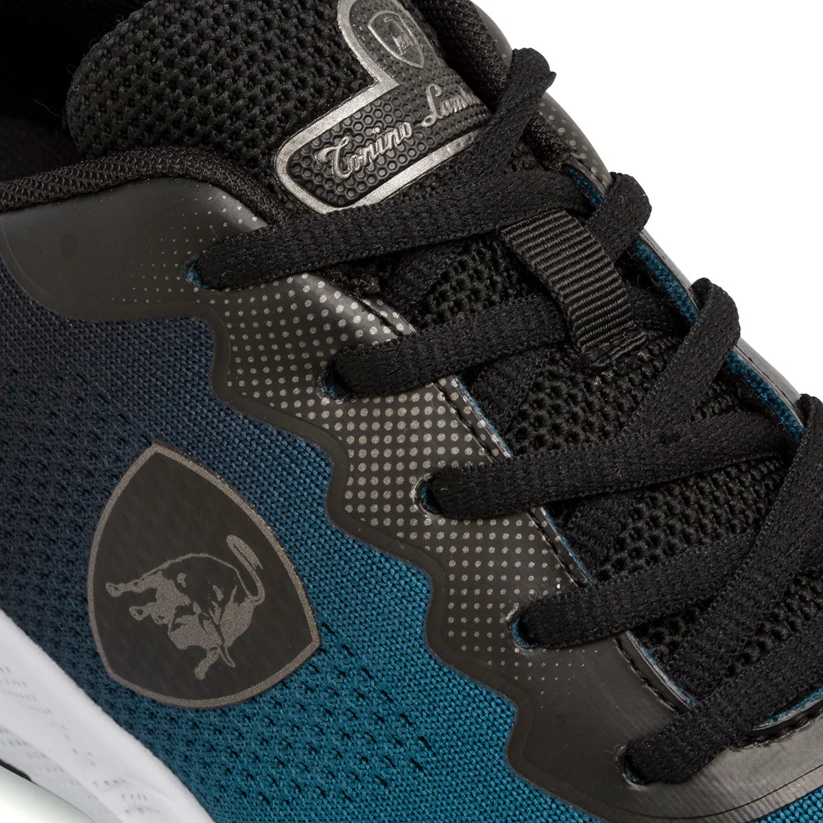 Sneakers sportive da uomo blu ottanio e nere con logo Tonino Lamborghini - Image 4