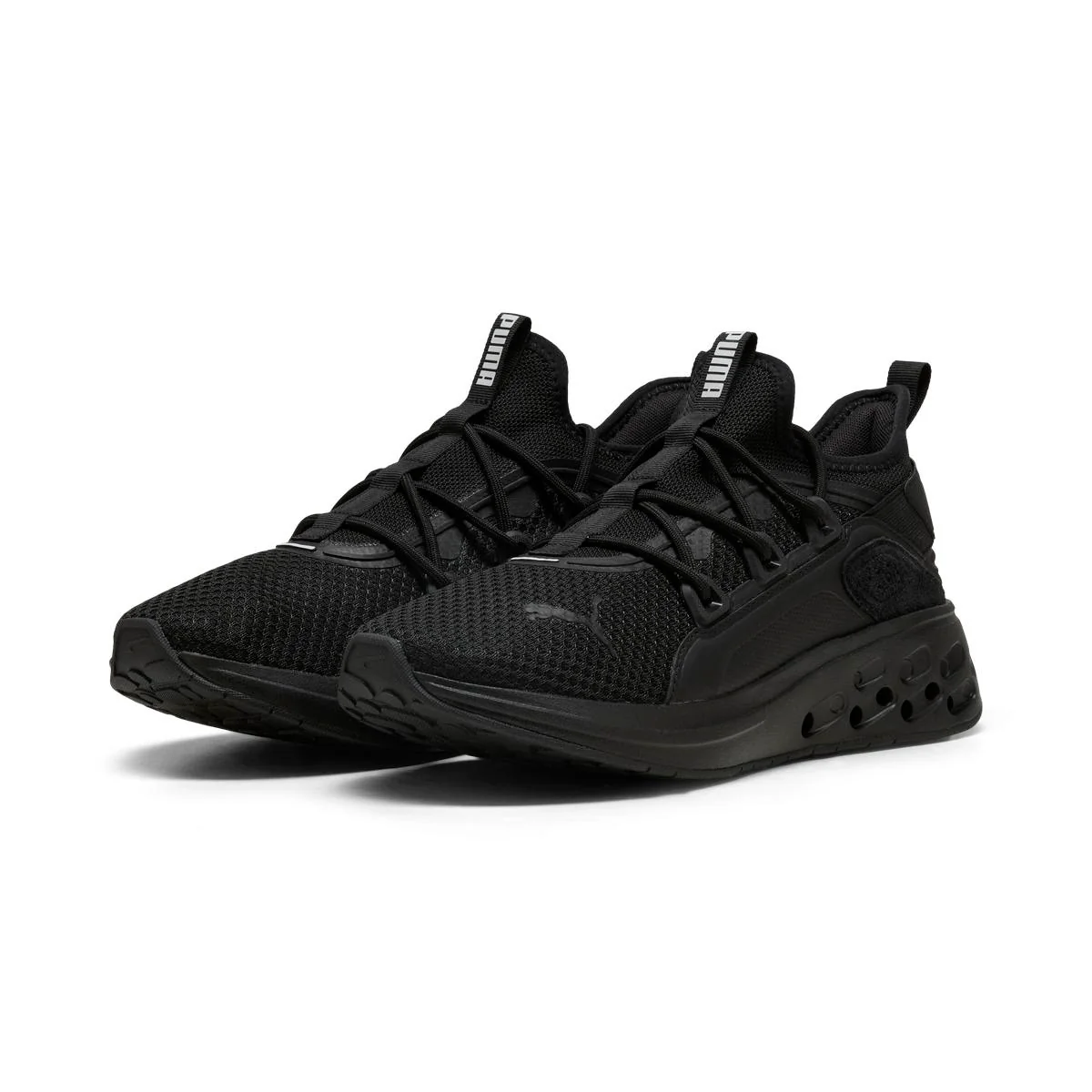 Sneakers sportive da Uomo nere in tessuto mesh e suola Softride Puma