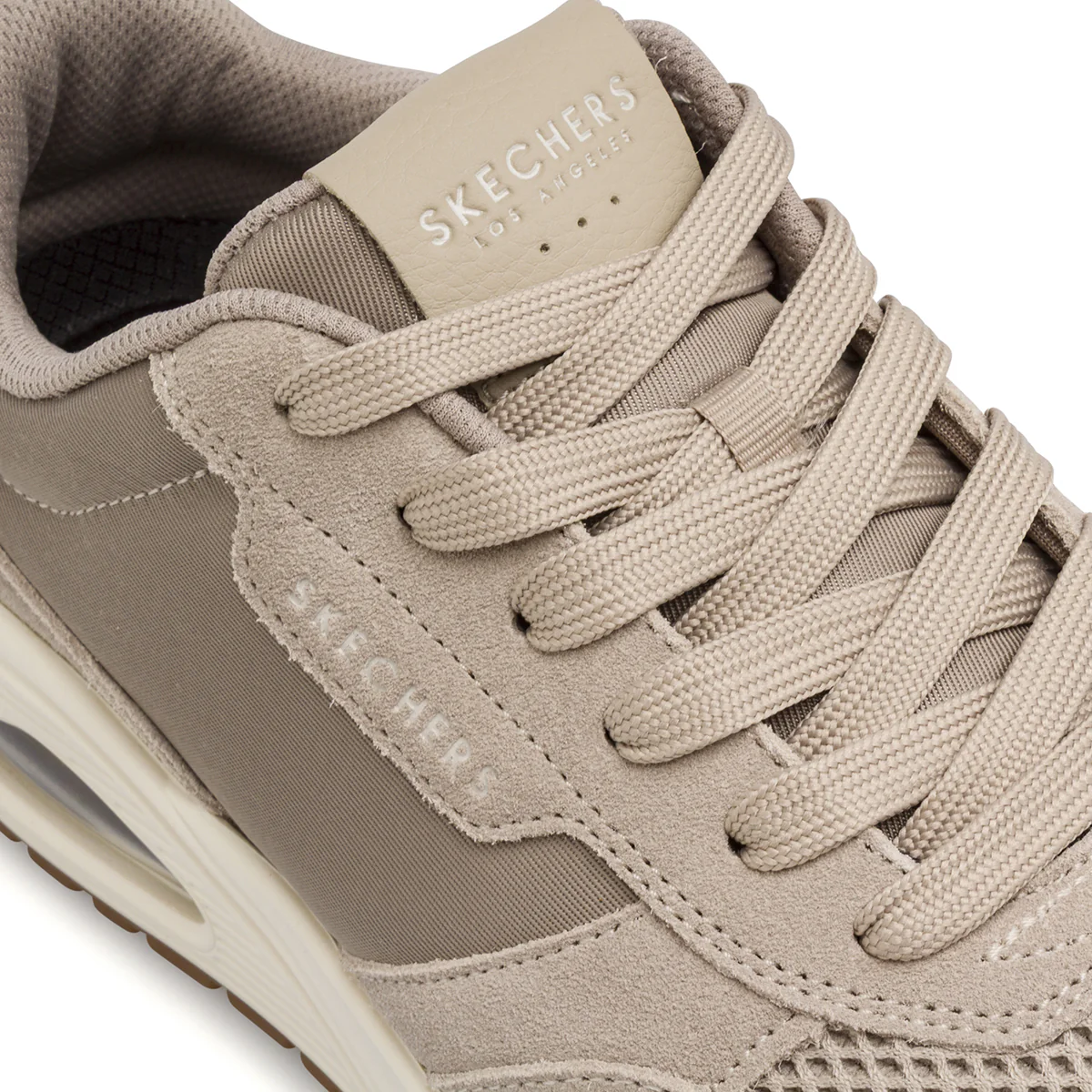 Sneakers sportive da Uomo taupe con inserti effetto suede Skechers Uno - Image 5