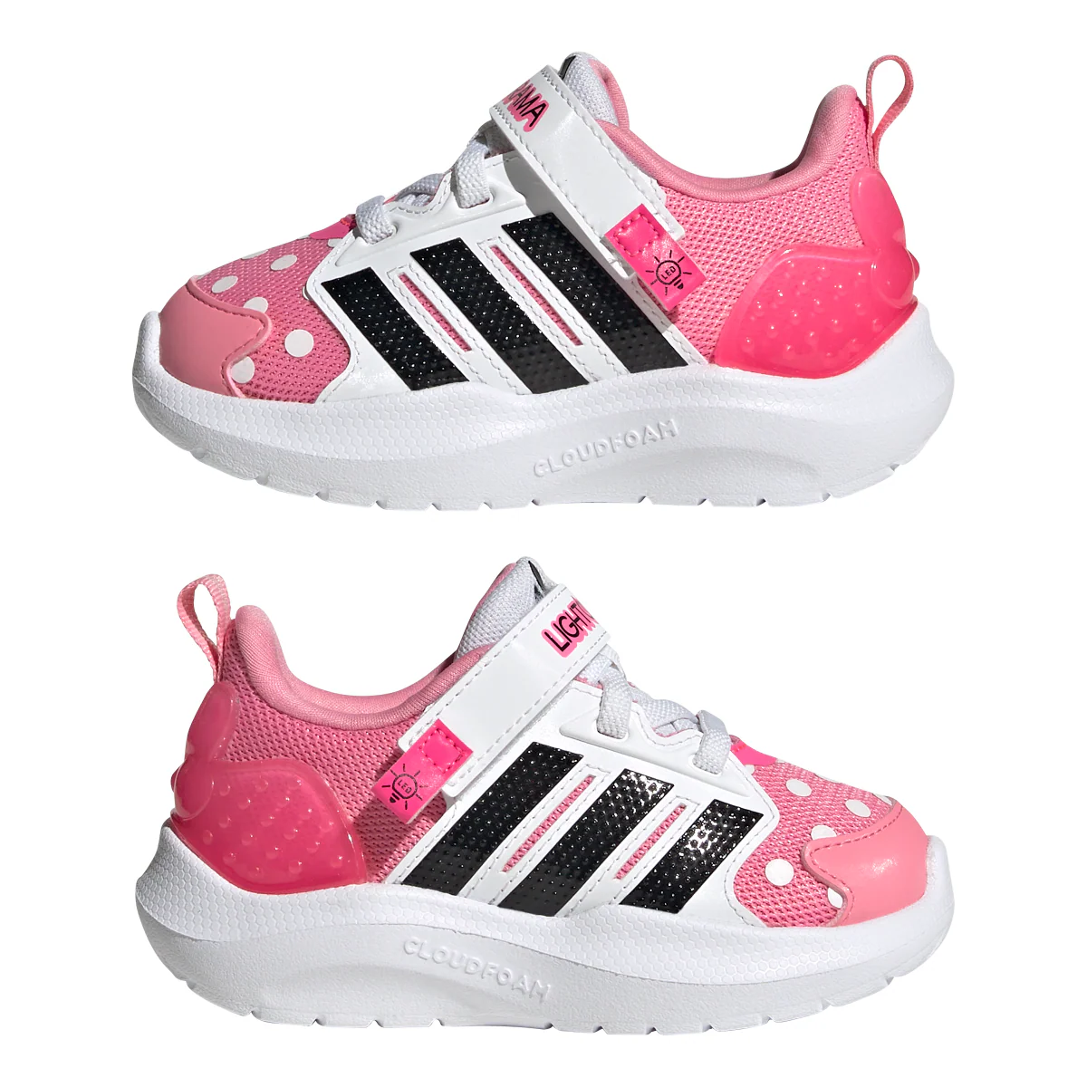 Sneakers sportive Rosa Bambina con luci e dettagli Minnie Mouse adidas - Image 6