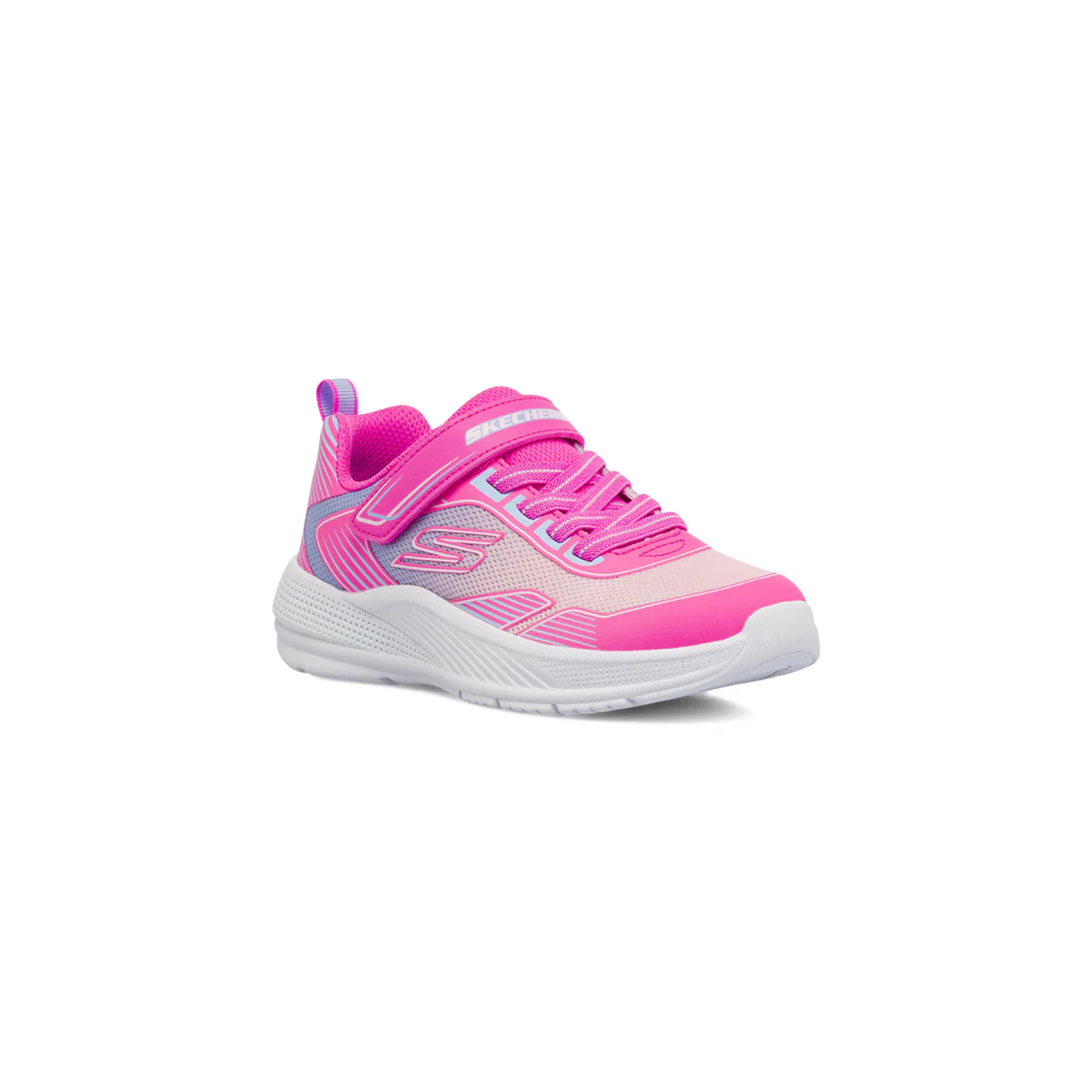 Sneakers sportive rosa da Bambina con chiusura a strappo Skechers - Image 2