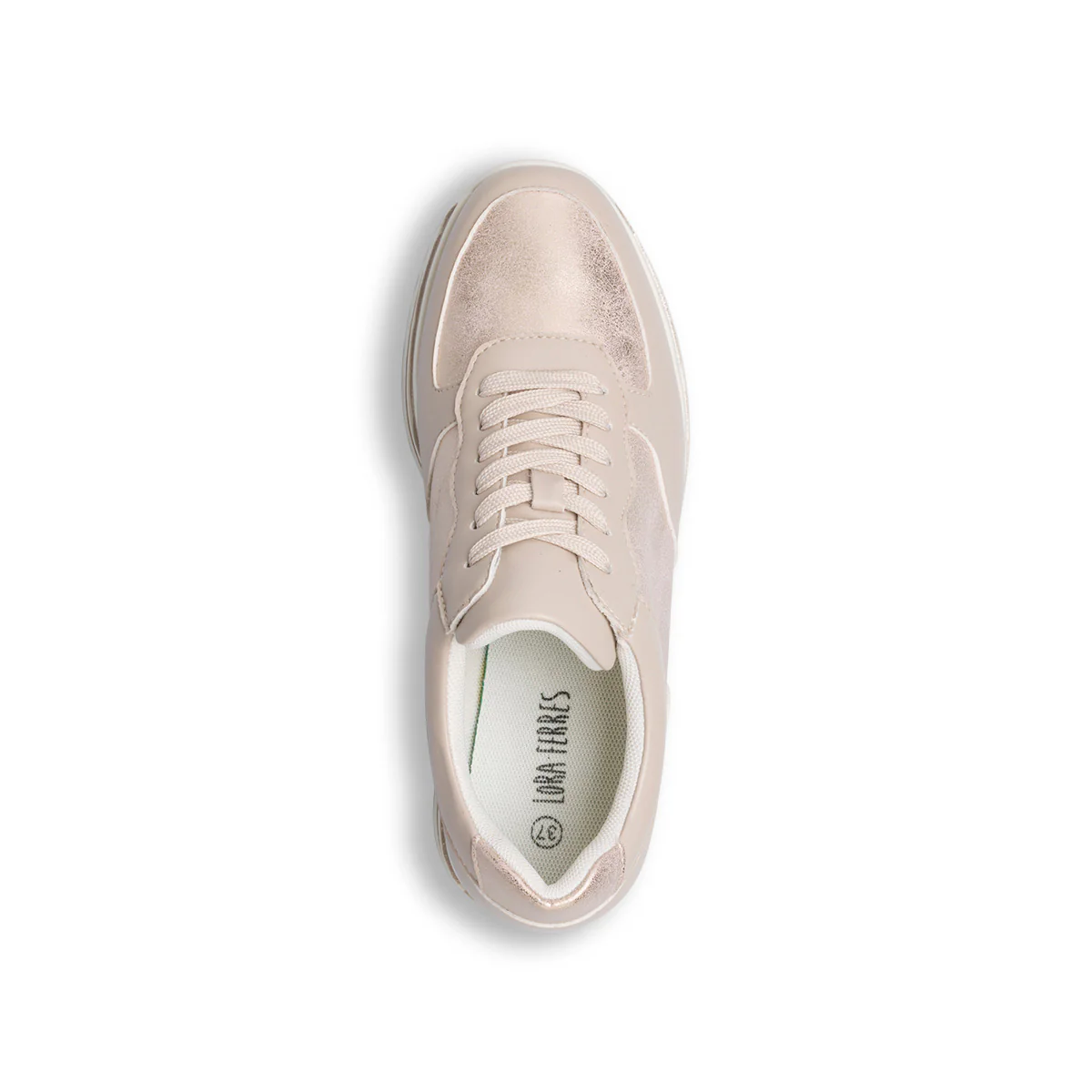 Sneakers taupe da donna con suola a zeppa Lora Ferres - Image 7