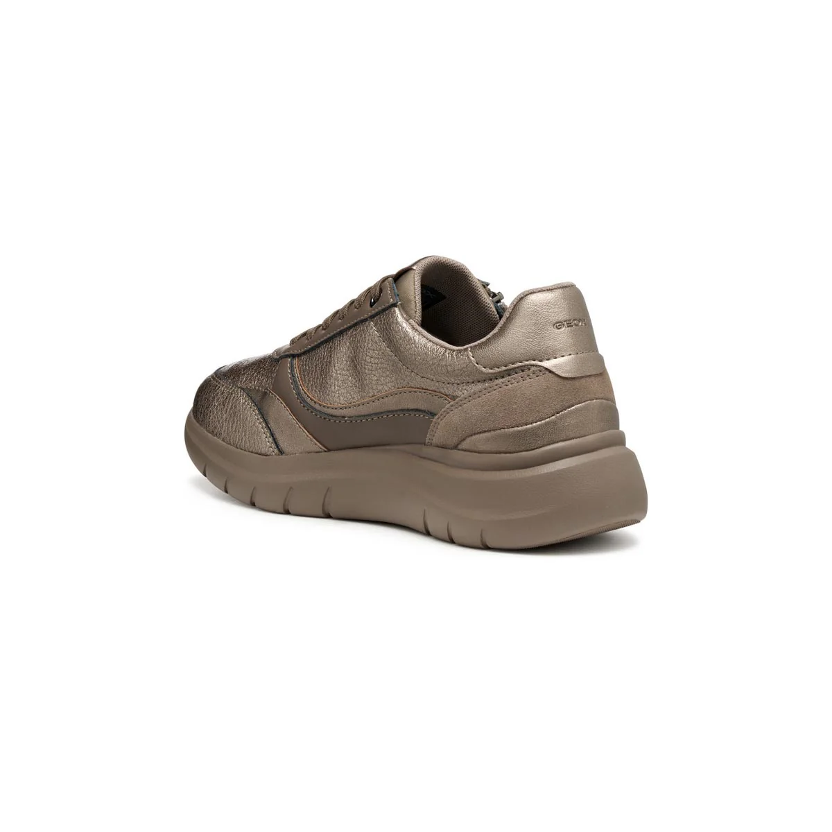 Sneakers taupe da Donna con zip e suola traspirante Geox - Image 3