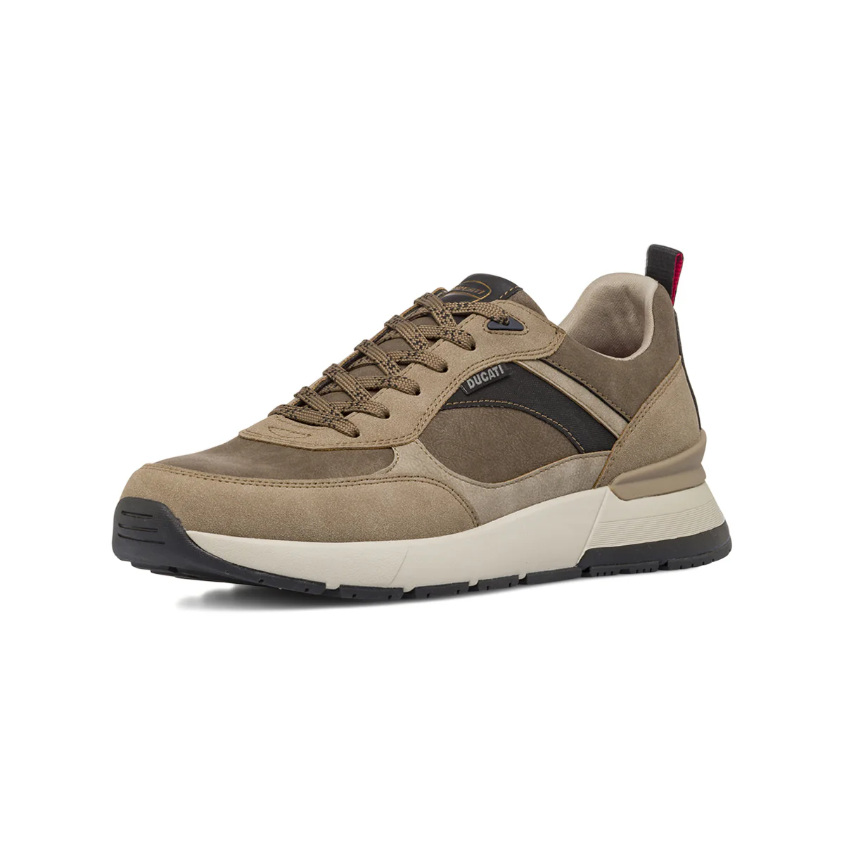 Sneakers taupe da Uomo con inserti in contrasto Ducati - Image 2
