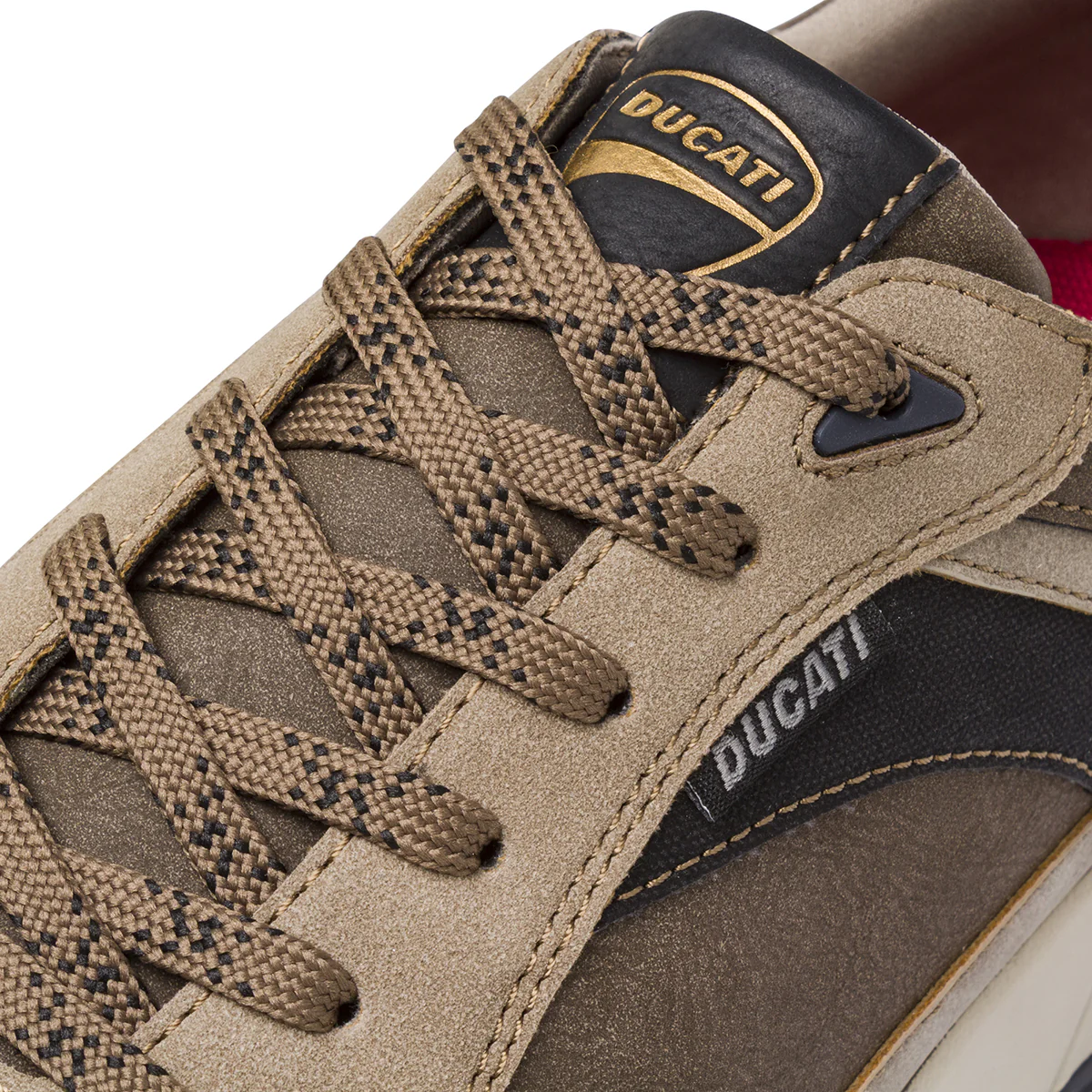 Sneakers taupe da Uomo con inserti in contrasto Ducati - Image 4