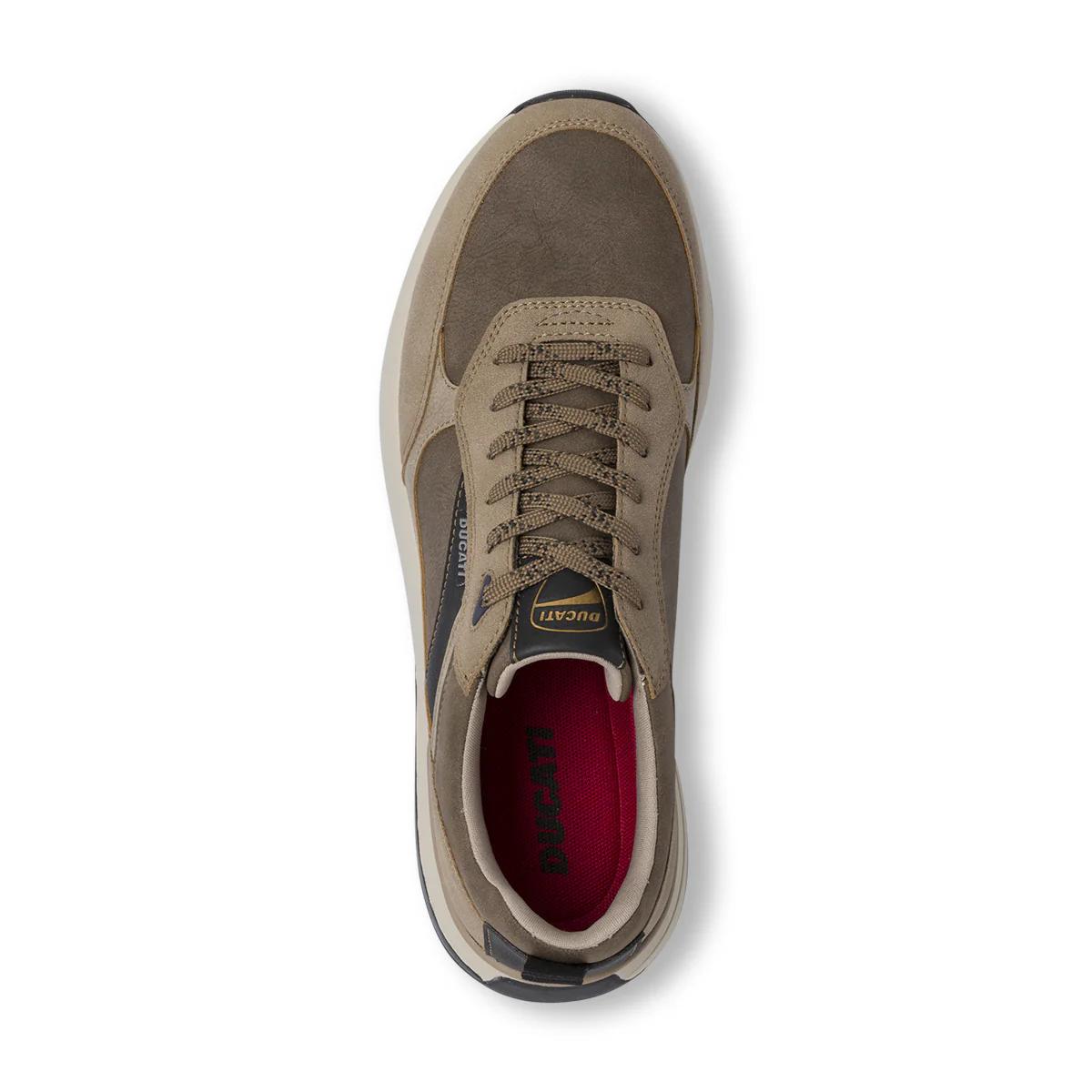 Sneakers taupe da Uomo con inserti in contrasto Ducati - Image 5