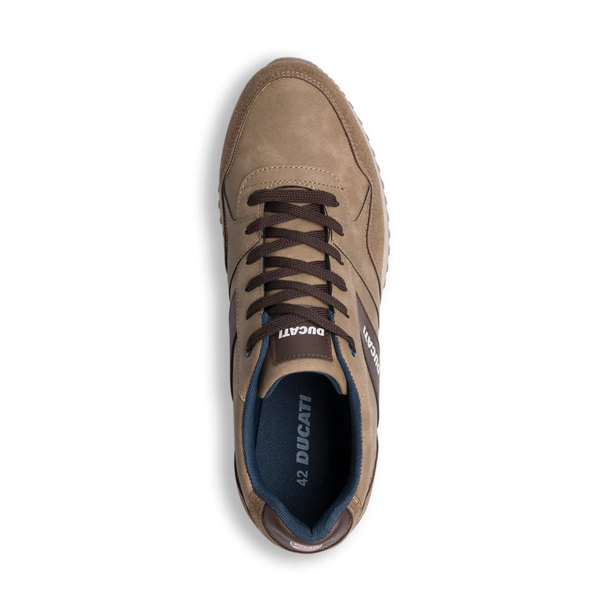 Sneakers taupe da uomo con logo laterale Ducati - Image 7