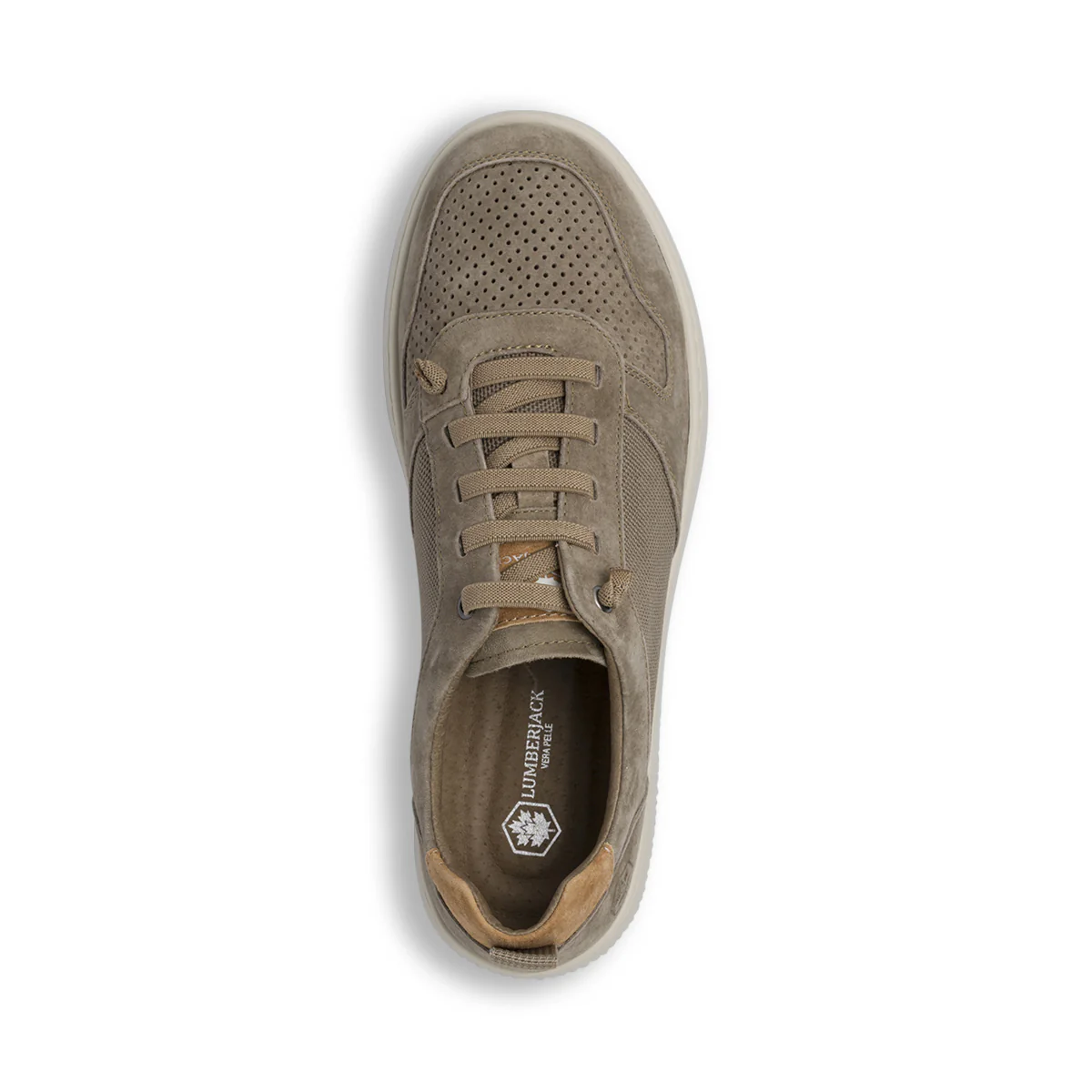 Sneakers taupe da Uomo in suede e lacci elastici Lumberjack - Image 6