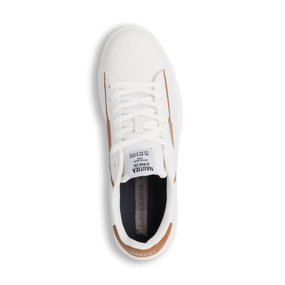 Sneakers traforate bianche off-white da uomo con logo laterale Nautica Magicdust - Image 5