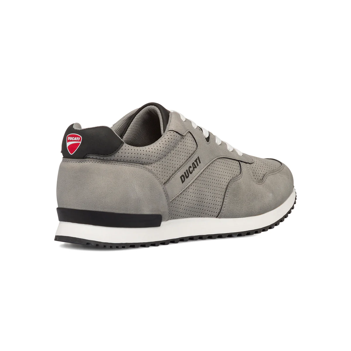 Sneakers traforate grigie da uomo con logo laterale Ducati - Image 3