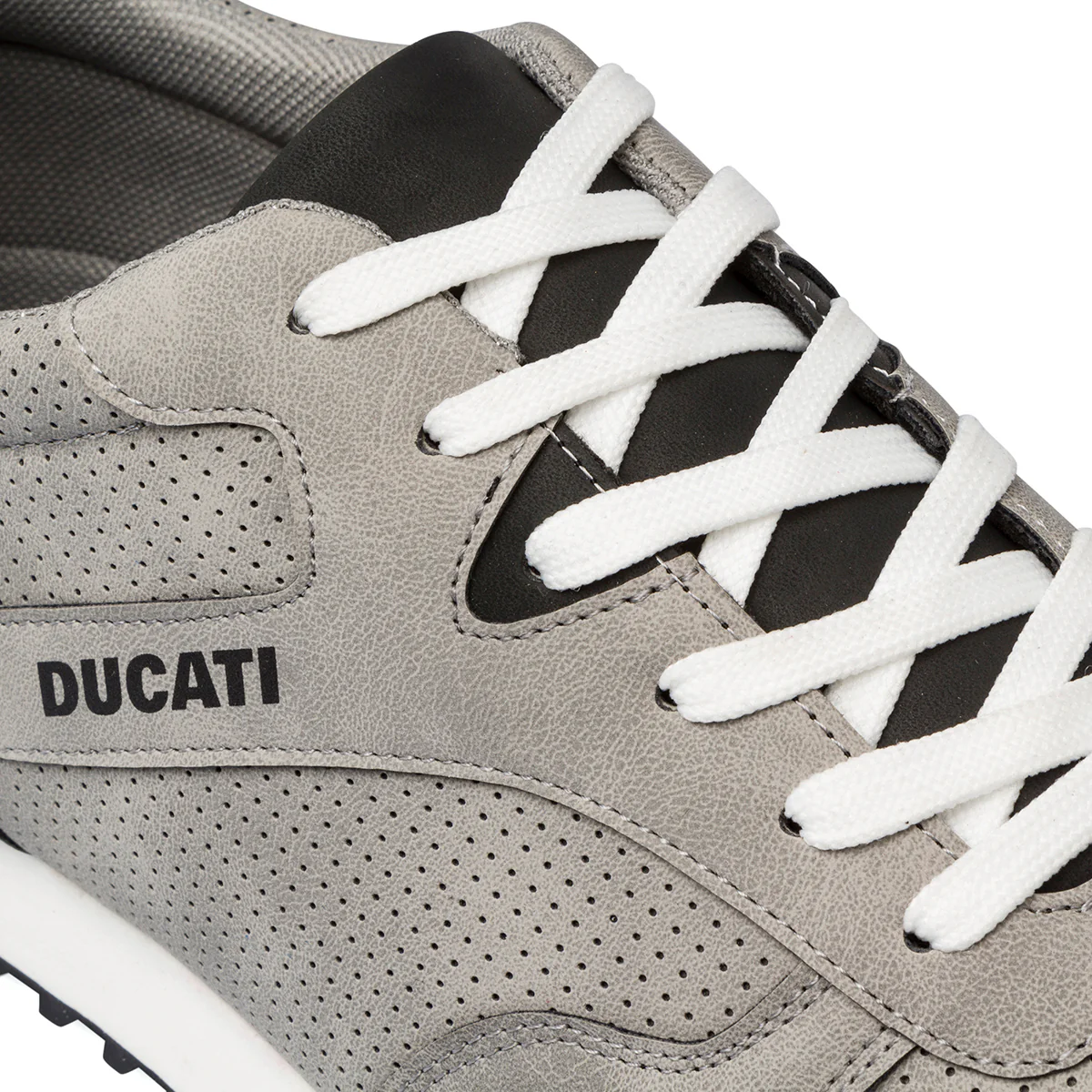 Sneakers traforate grigie da uomo con logo laterale Ducati - Image 5
