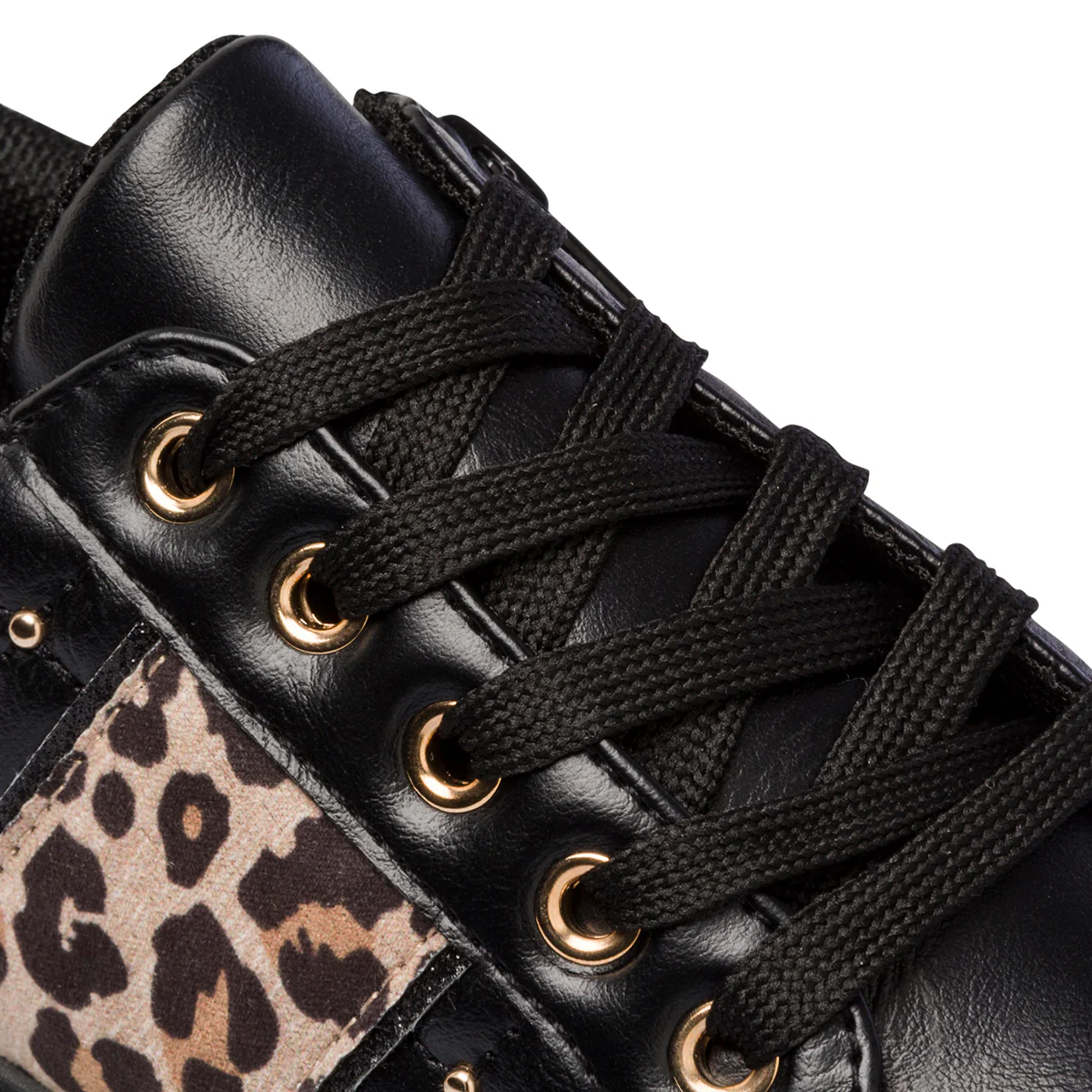 Sneakers trapuntate nere da bambina con dettagli animalier 10 Baci - Image 7